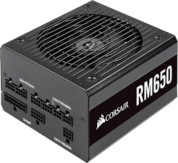 Corsair RM650, RM Series, 80 Plus Gold Certified, 650 W Fully Modular ATX Power Supply - Black