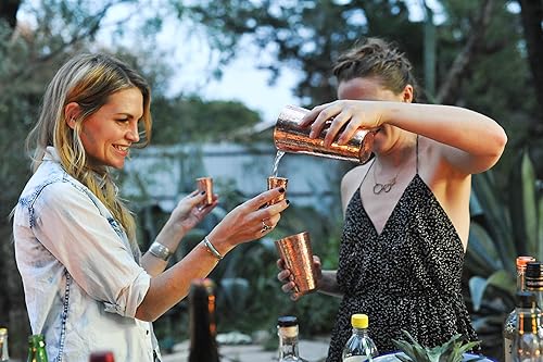 Miniatura 3 de Sertodo Copper Tequilero Shot Cup Juego de 4, 2 onzas, 100% cobre puro, martillado a mano, calibre pesado, diseño de disparo alto, vaso de chupito