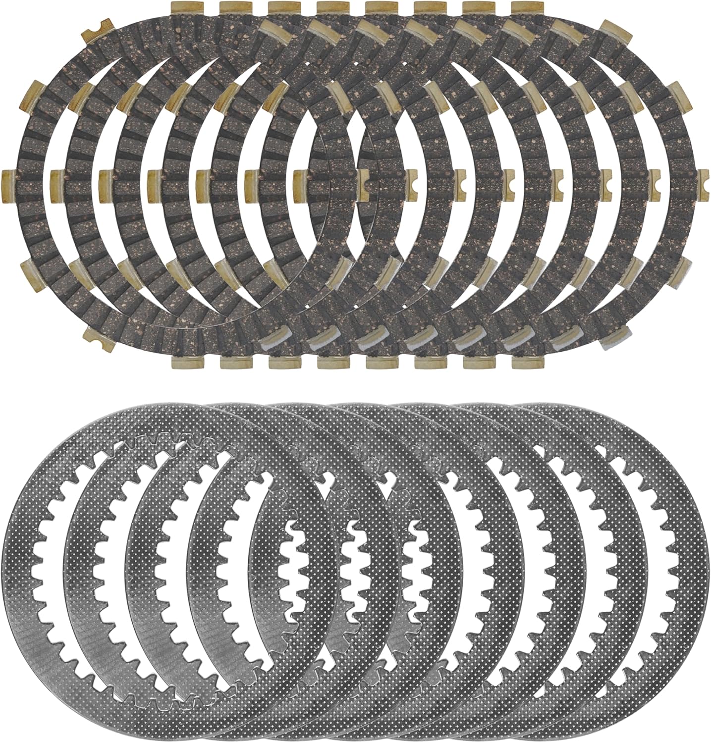 Clutch Friction And Steel Plates Compatible with Kawasaki KX250 1987-1991 / KDX250 1984 1991-1994