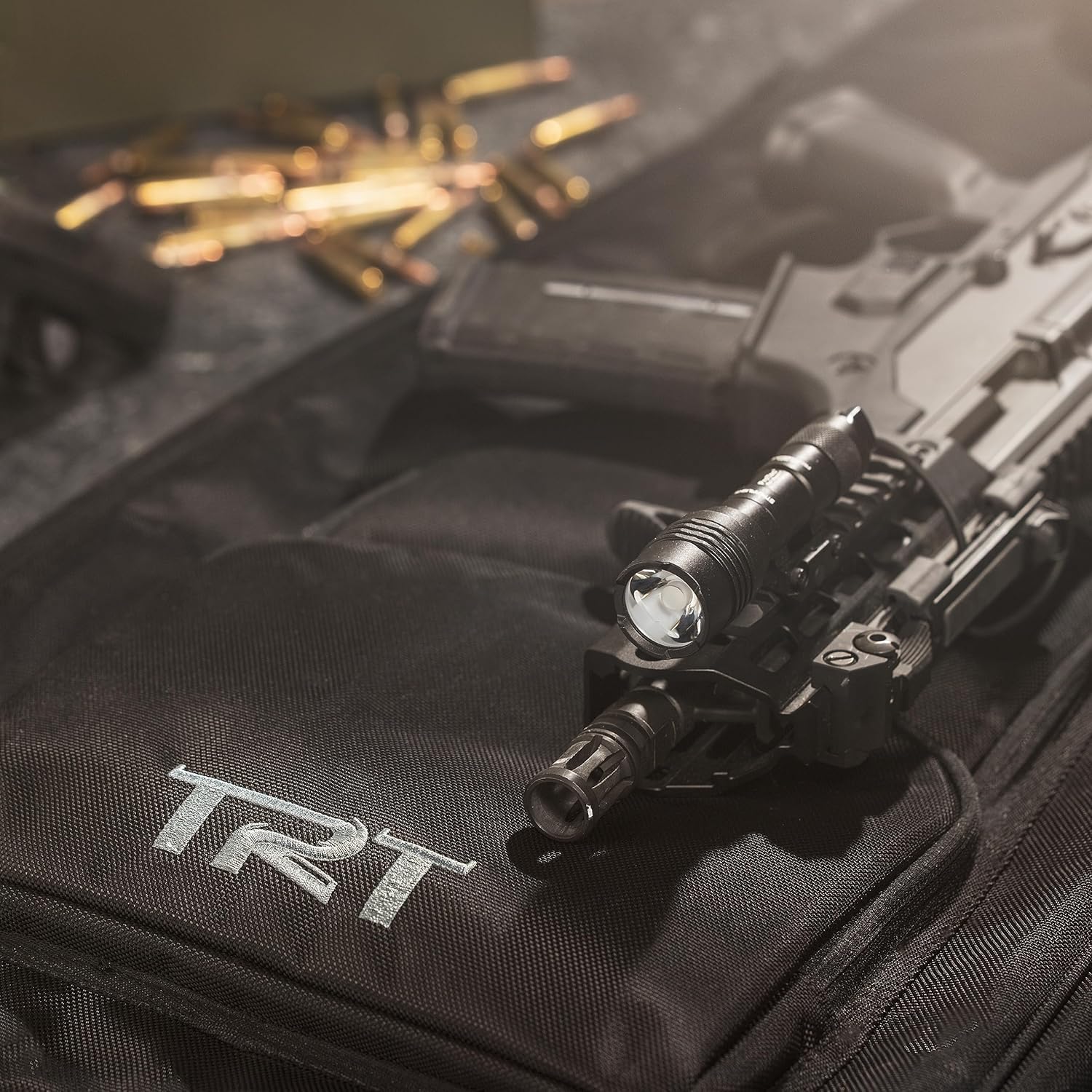 TRT Tactical Rifle Soft Case – Car Seat Mountable Gun Bag with Padded Protection, Molle Webbing & Accessory Pockets – Secure Rifle Transport for Hunting & Range