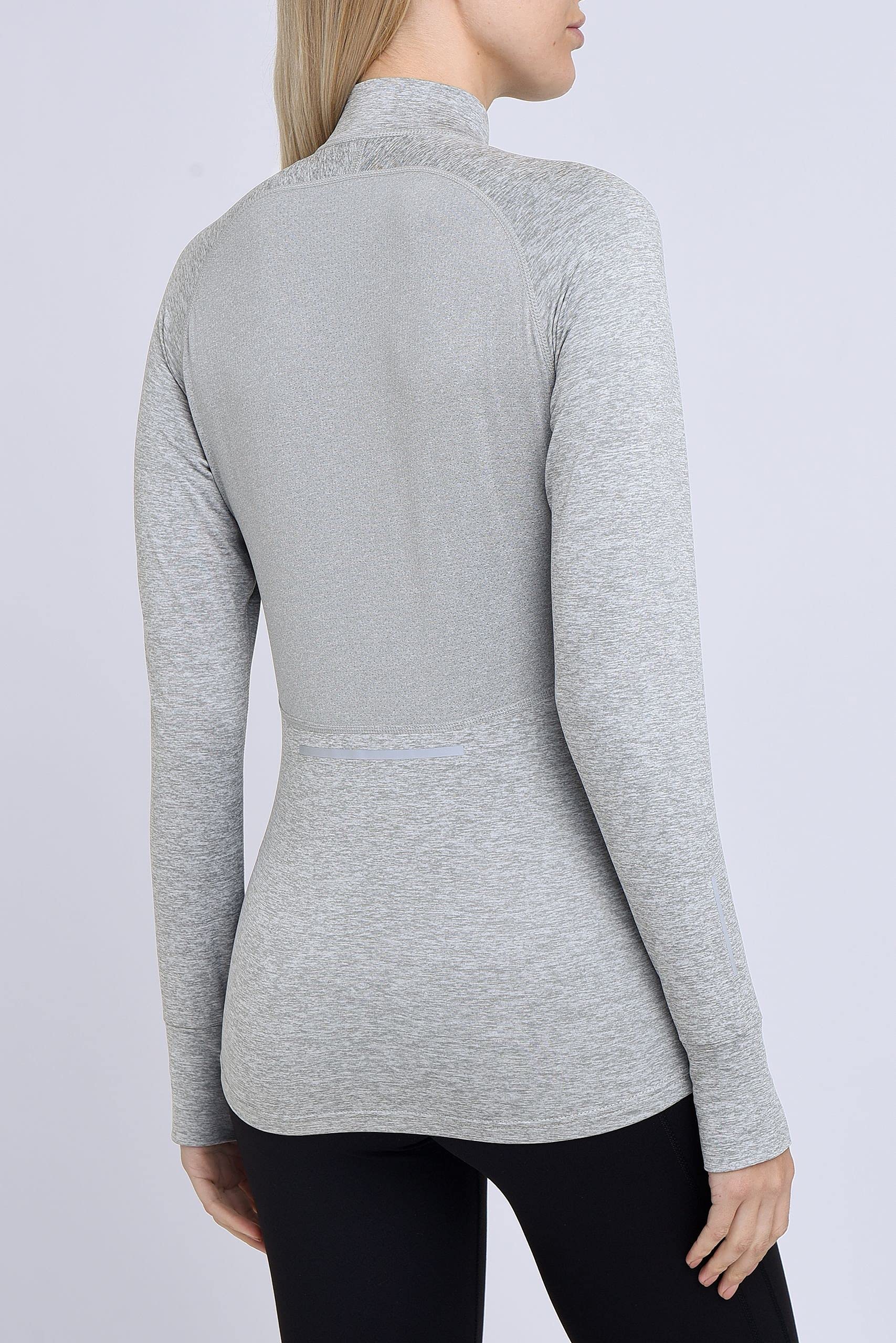TCA Winter Run T-Shirt de Sport et Running Tee-Shirt Manches Longues avec Fermeture Éclair Mi-Poitrine pour Femme