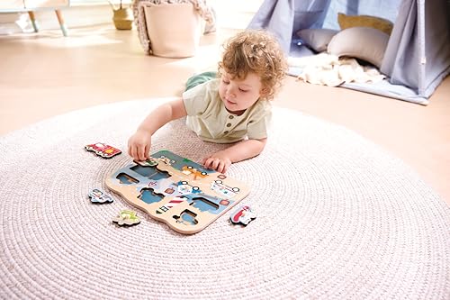 Image of Hape Emergency Vehicles Peg Puzzle