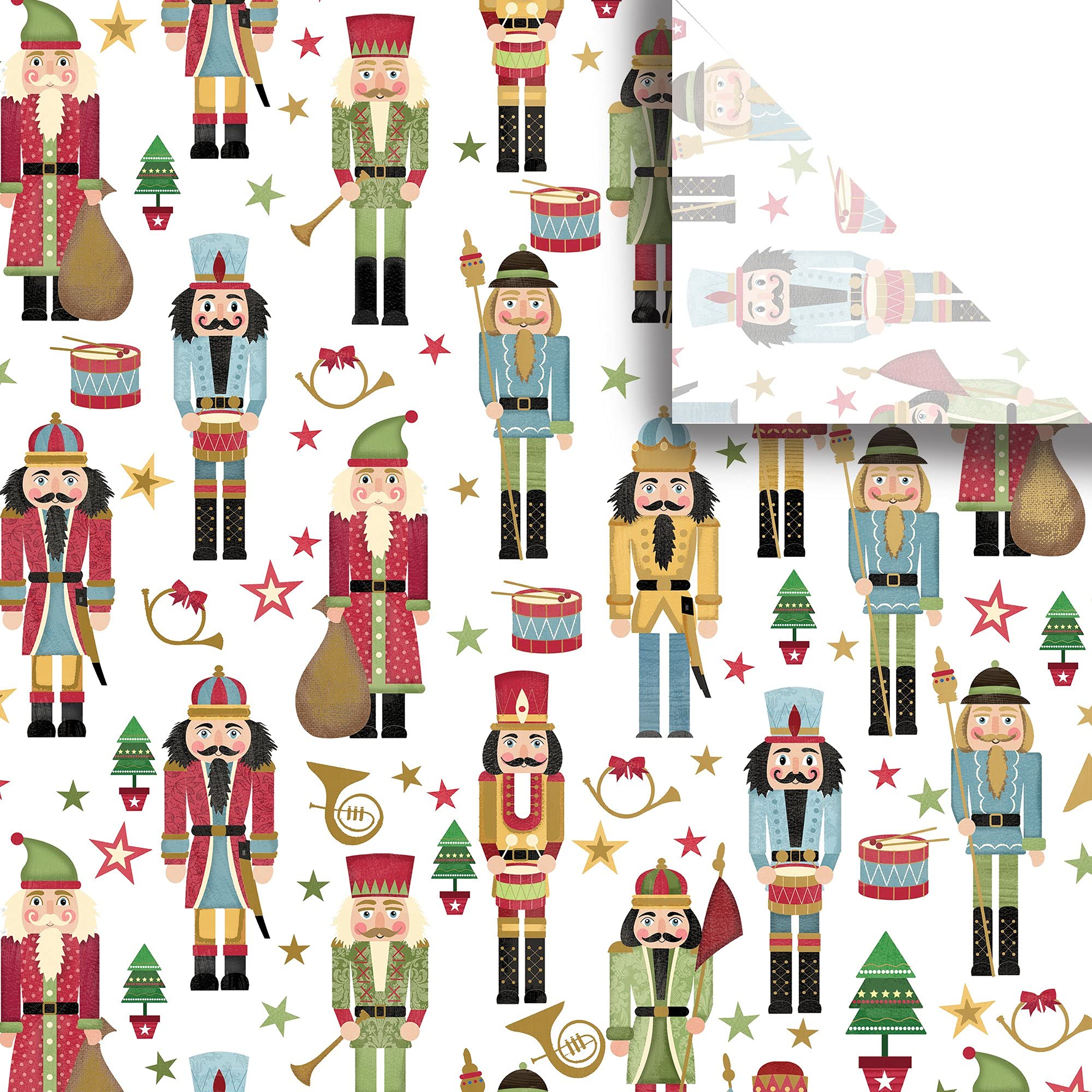 Jillson Roberts 6 Pack-Count Winter Classics Christmas Printed Tissue Paper Available in 7 Different Designs, Traditional Nutcracker