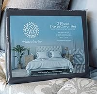 Vista 9 de White Classic Funda de edredón gris tamaño King, funda de edredón de microfibra con cremallera, juego de 1 funda de edredón de plumón con 2 fundas