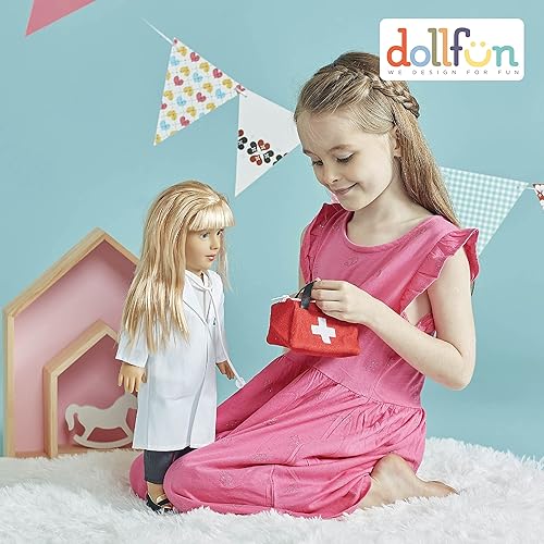 Miniatura 2 de Sally - Muñeca de 18 pulgadas, a la moda, para niñas profesionales, doctora en Sydney con cabello rubio y ojos azules, estilo caucásico, con estilo,