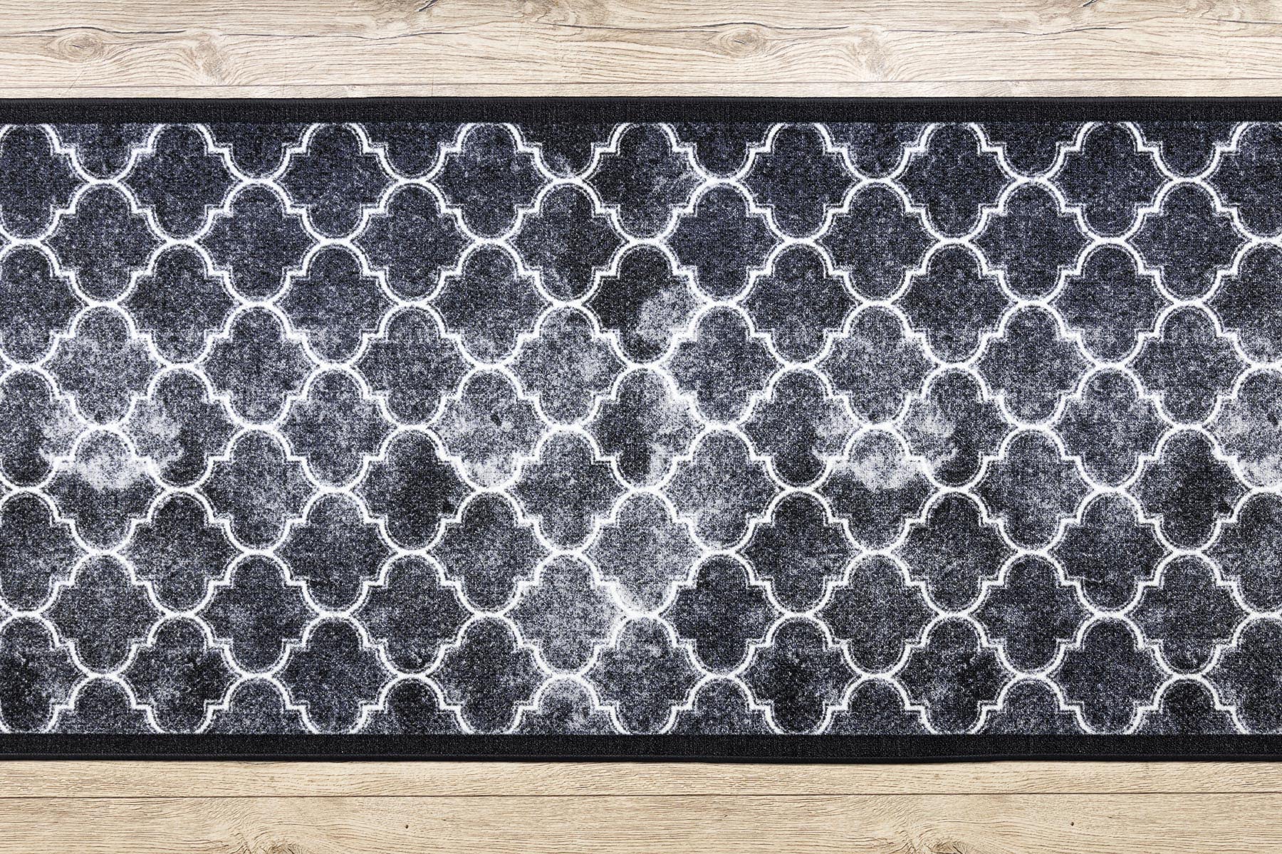 rugsx Nowoczesny chodnik antypoślizgowy do przedpokoju, kuchni, hali, szary 100 x 820 cm