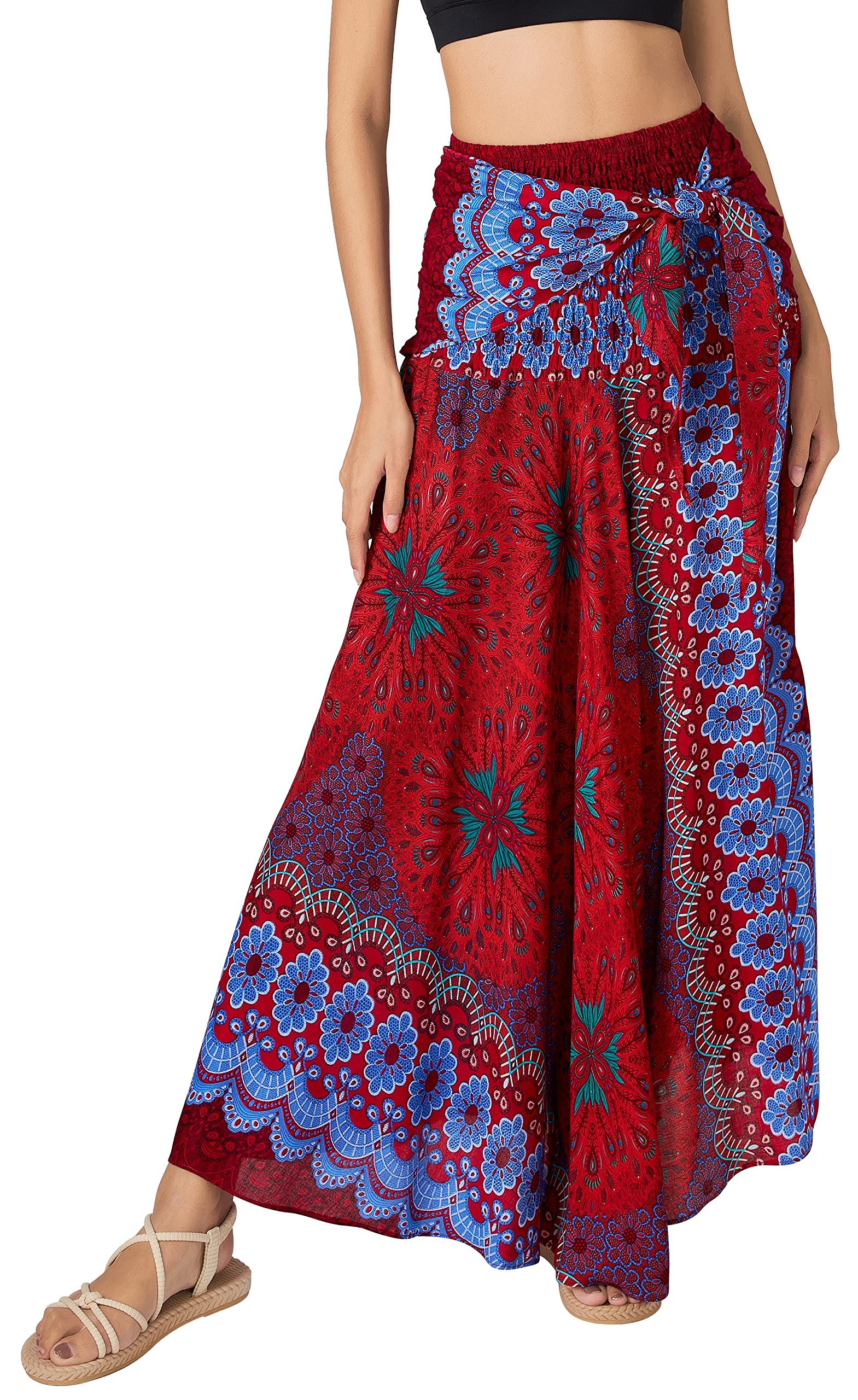 Joob Joob Long Boho Skirts for Women - Bohemian Hippie Maxi Summer Skirt