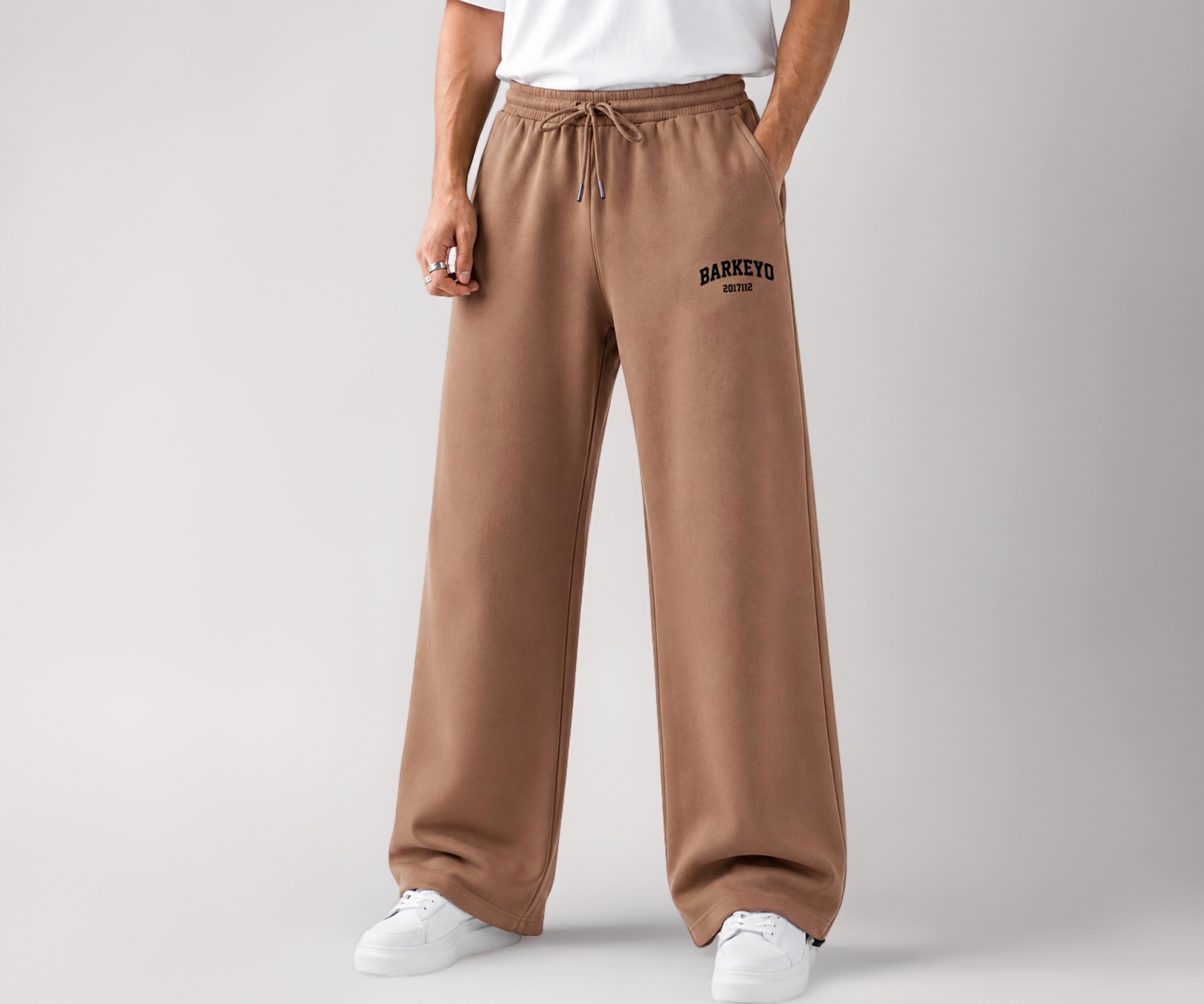 BARKEYO Men's Cotton Baggy Trackpants - Image 1