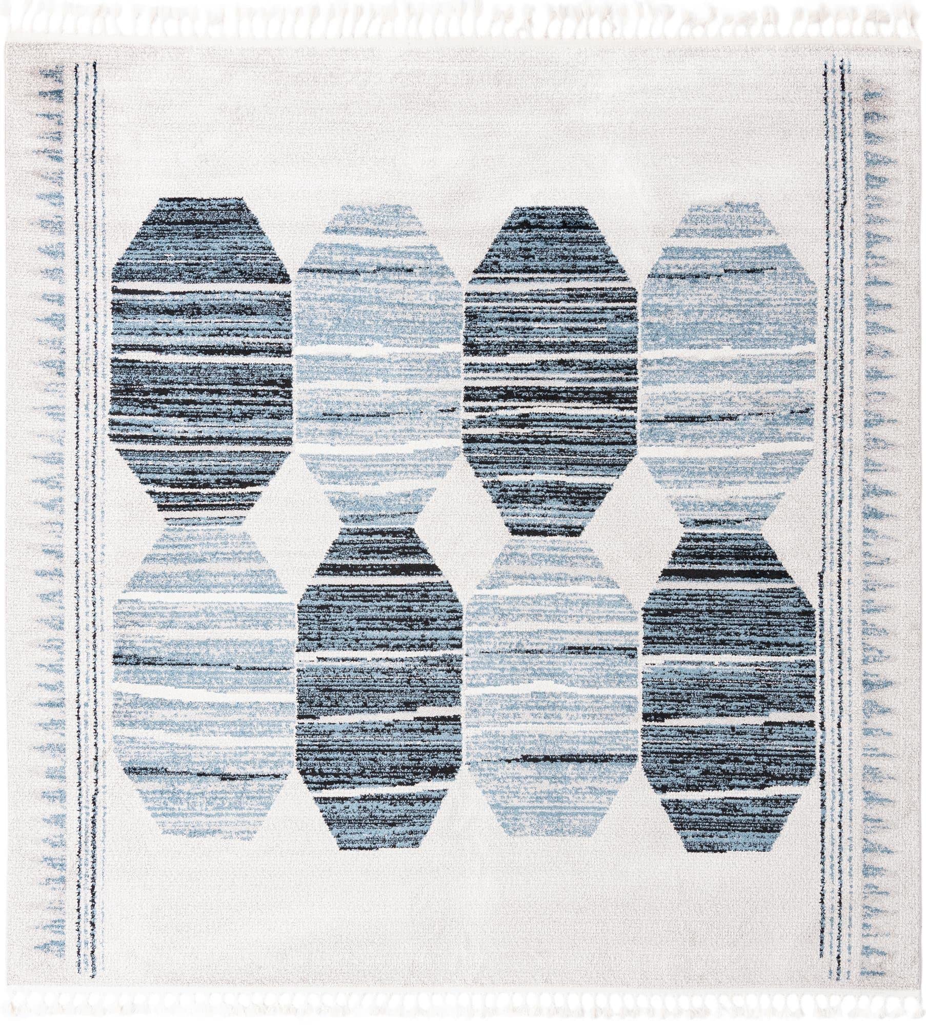 Rugs.comAramis Collection Rug – 10 Ft Square Blue Medium Rug Perfect for Living Rooms, Kitchens, Entryways