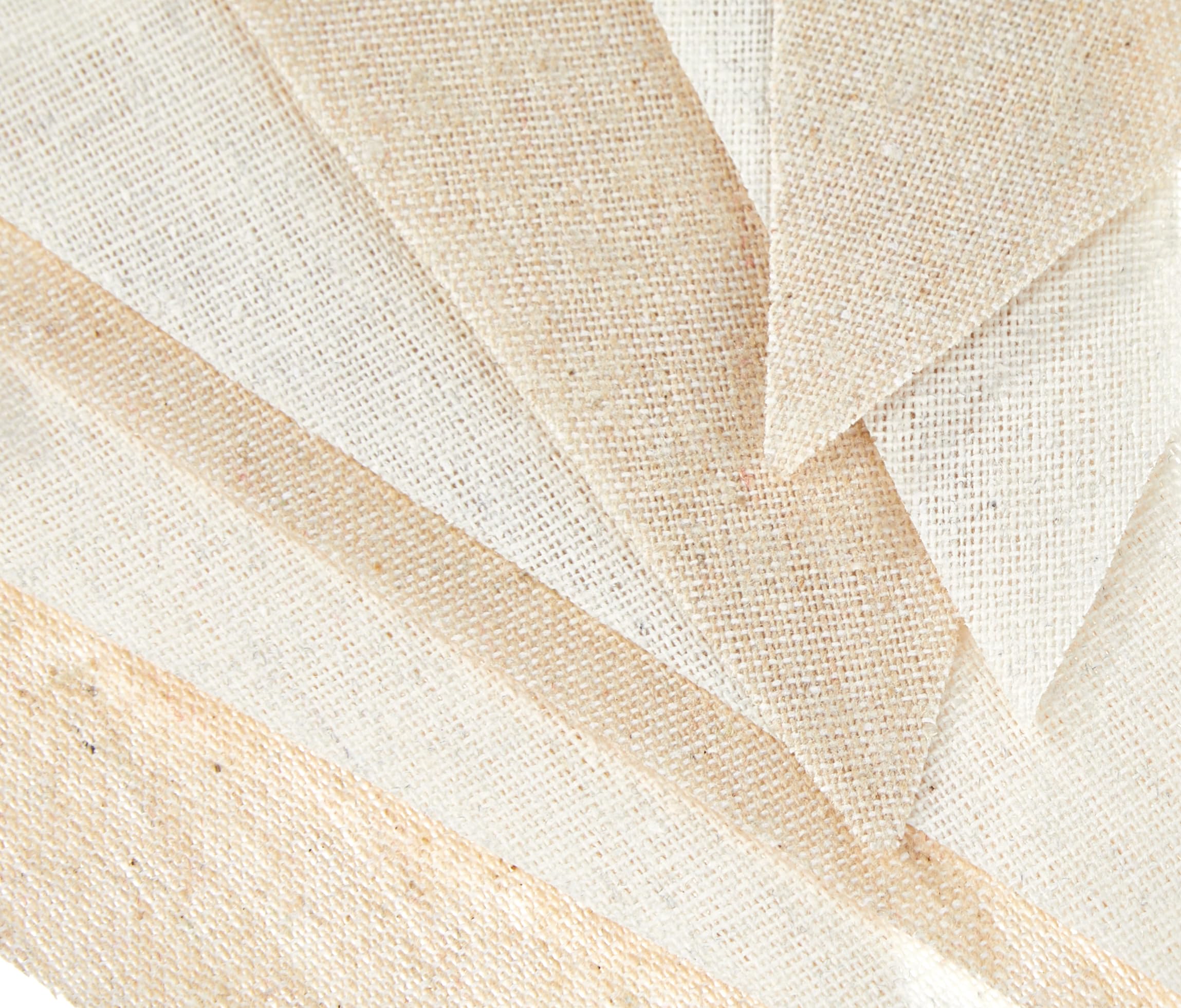 Mopec Pack di 2 Festoni da 180 cm con 12 Bandiere da 16x12x3 cm ciascuna, Tessuto, Beige