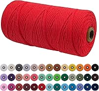 Vista 44 de JeogYong Cordón de macramé de un solo hilo 1mm x 426 yardas (1279 pies) Cuerda de algodón suave Hilo de macramé de 1 mm, suministros de macramé