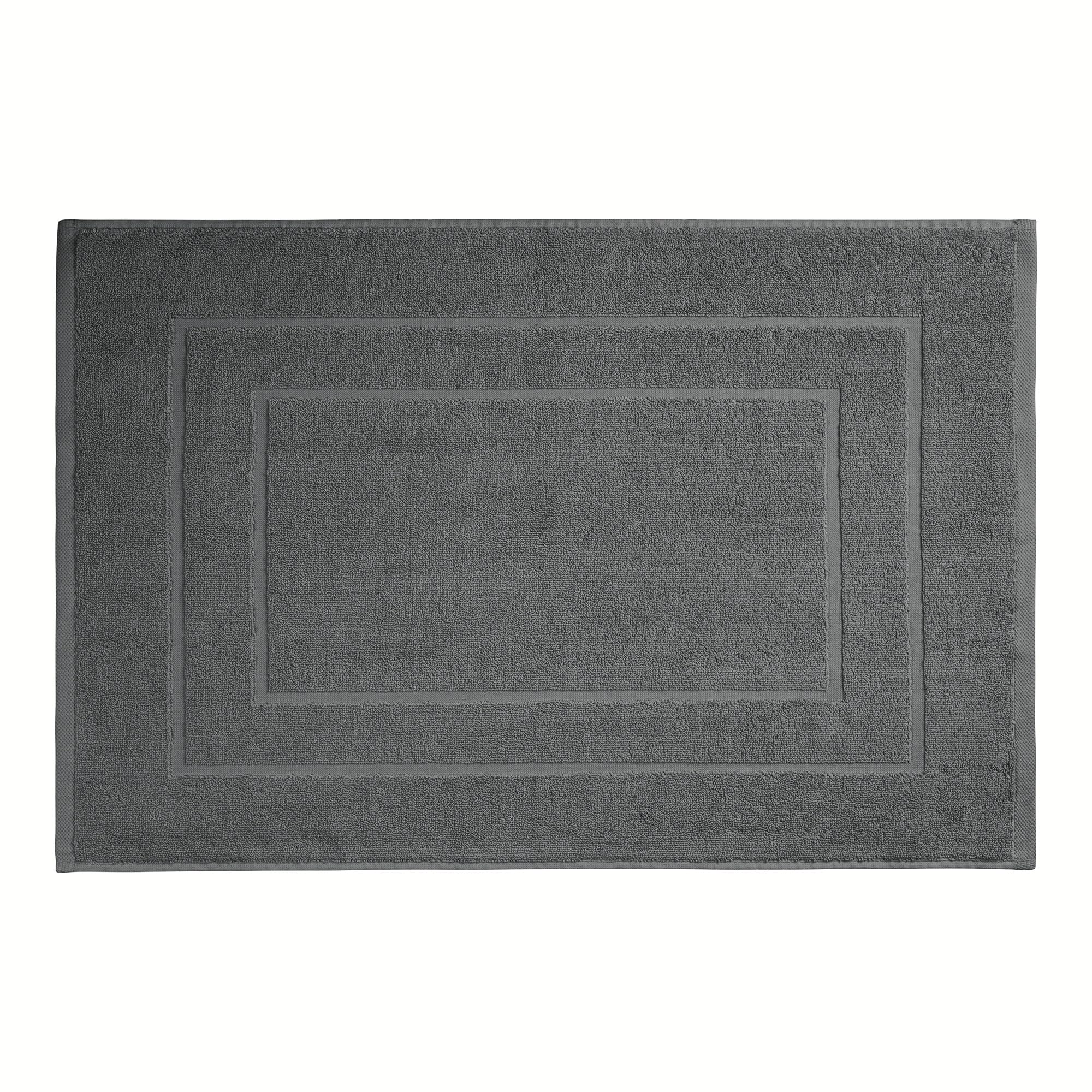 Homewell Tapis de bain 60 x 90 cm coton anthracite
