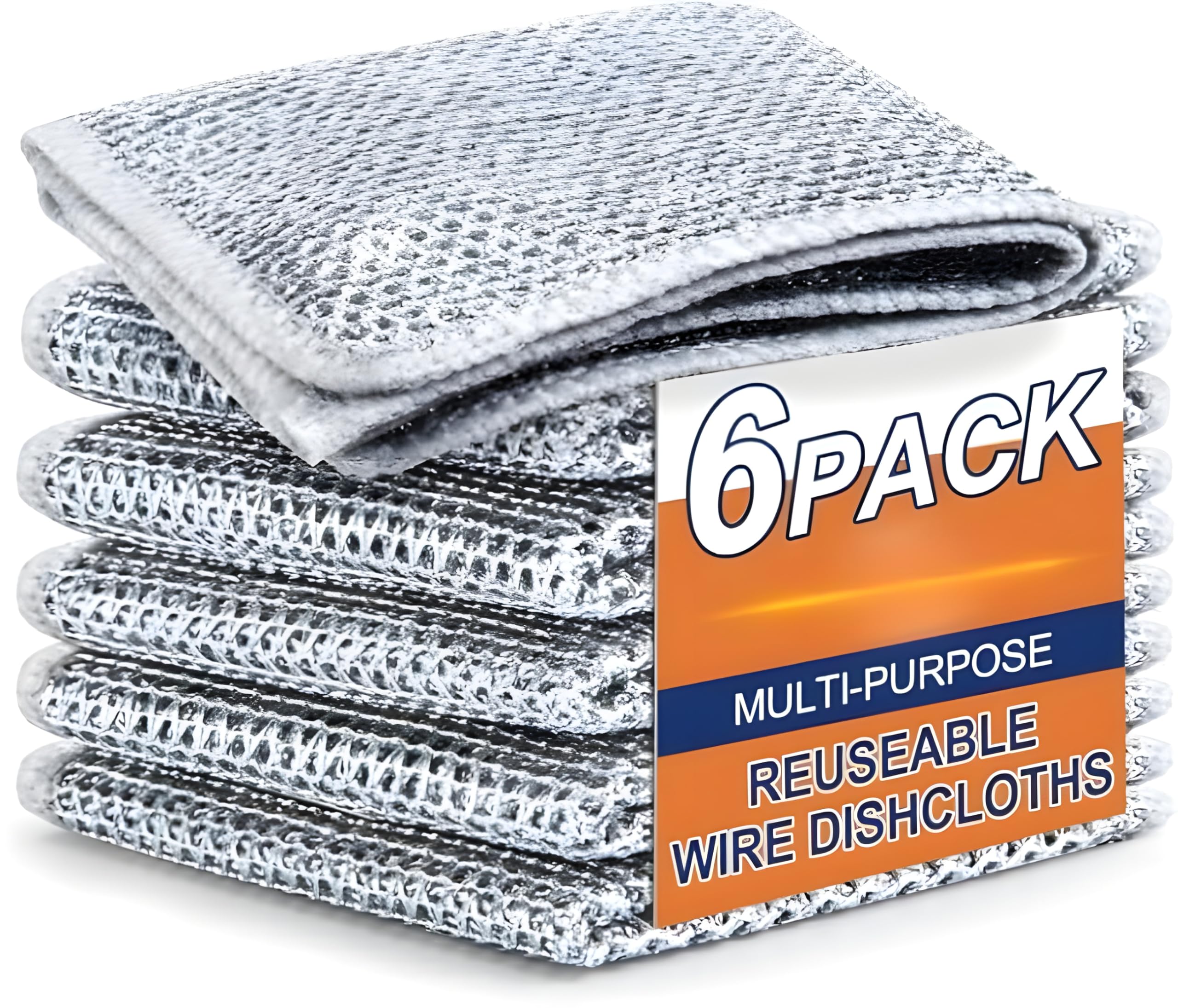 Hyperon Non-Scratch Wire Dishcloth & Gaps Cleaning Brush, Multipurpose Wire Dishwashing Rags for Wet and Dry, Easy Rinsing, Reusable, Wire Cleaning Cloth for Kitchen, Sinks,2 in 1 Dumpling (6) (B0DCC61LSK) Amazon Price History, Amazon Price Tracker