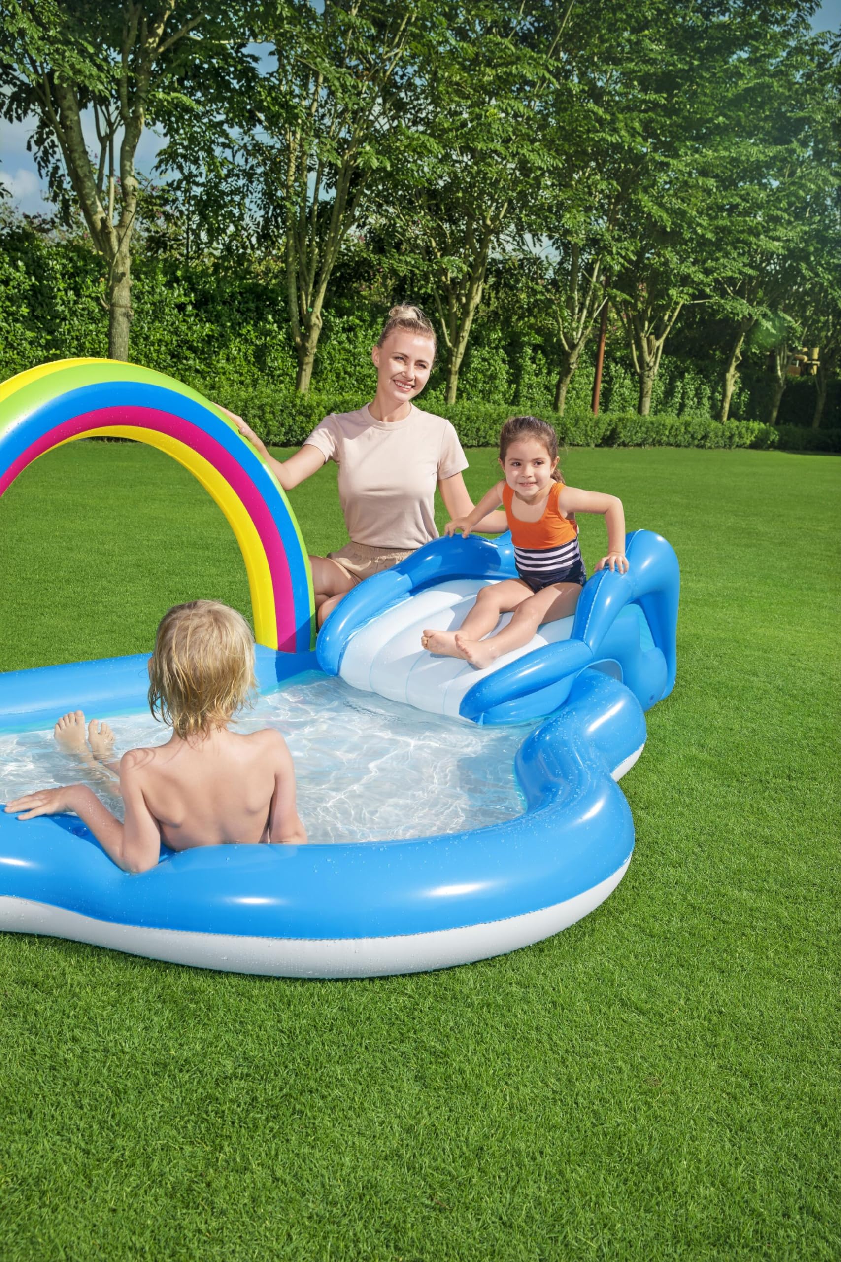 Bestway 53092 Piscinetta per bambini Arcobaleno, 2 anni+