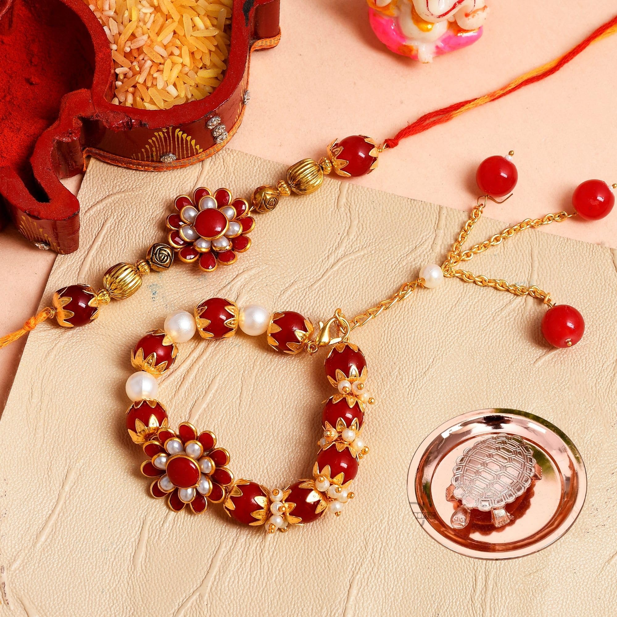 Great Art Rakhi for Brother and Bhabhi Rakhi Set of 2 for Home Décor and Rakhi for Brother Set-500-5-image-39