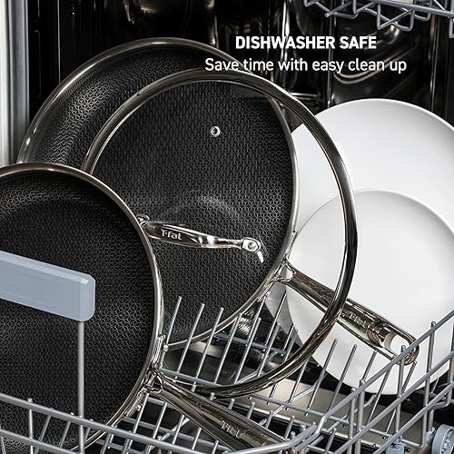 Miniatura 7 de T-fal HybridMesh - Sartén de acero inoxidable de tres capas de 8 pulgadas, apta para horno de inducción 500 F, apta para utensilios de metal, ideal