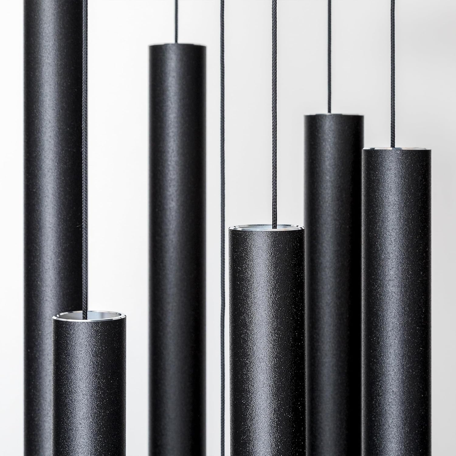 Corinthian Bells by Wind River - 74 inch Black Wind Chime for Patio, Backyard, Garden, and Outdoor Decor (Aluminum Chime) Made in The USA