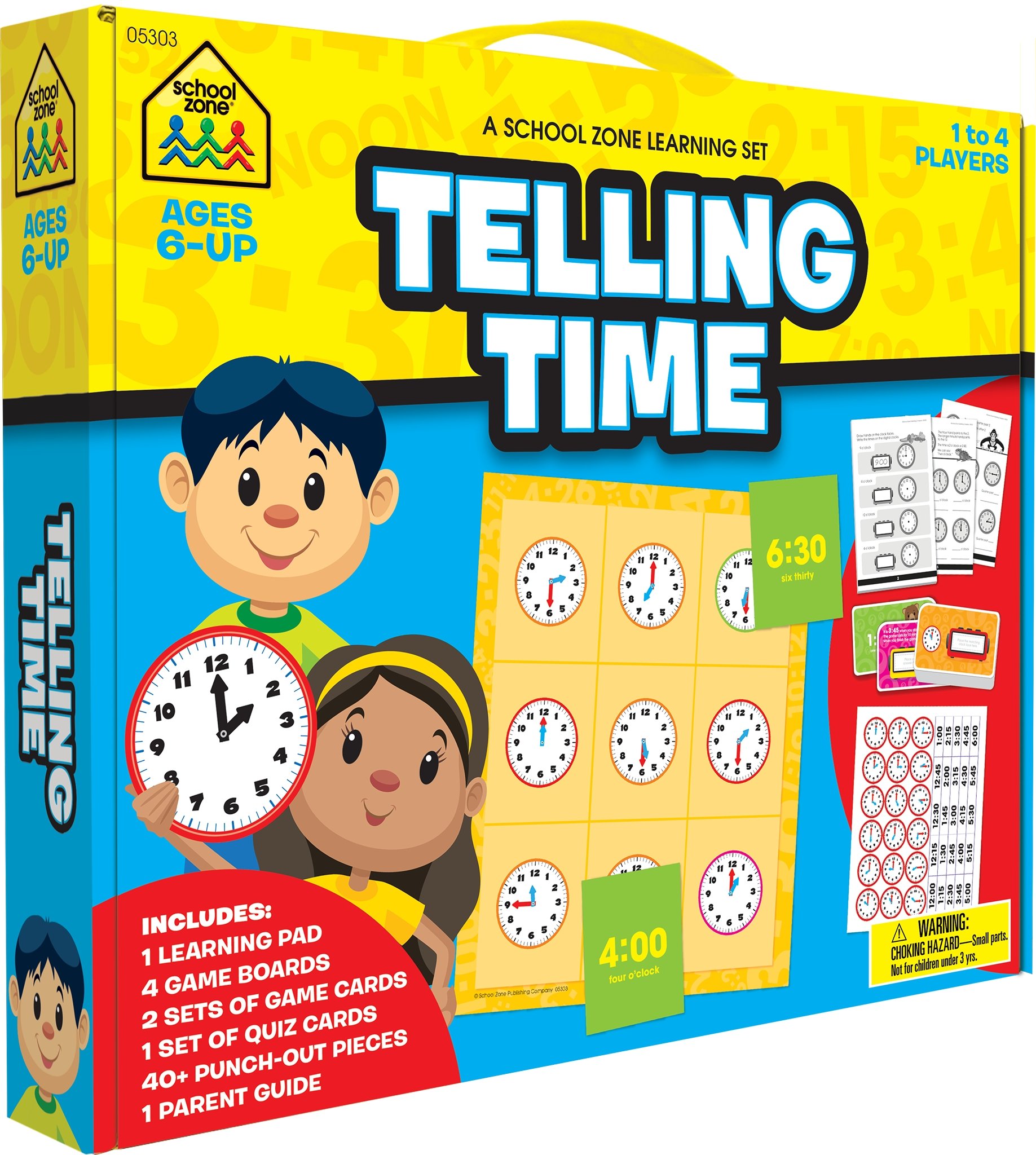 Buy School Zone - Telling Time Learning Set, Ages 6 and Up, Telling ...
