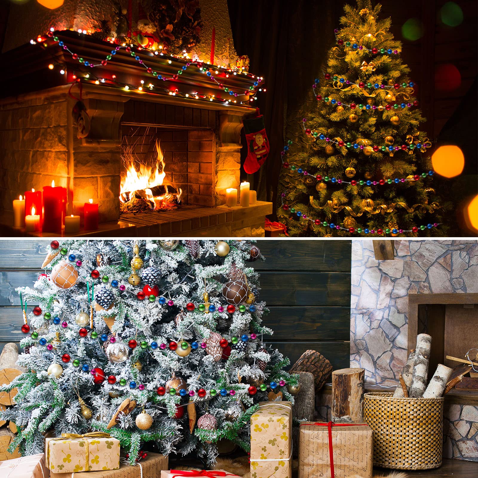 Weihnachtsbaum-Perlenkette Gedreht, 4,7 M, Moderner Stil – DIY-Deko Für Baum, Kamin & Fenster