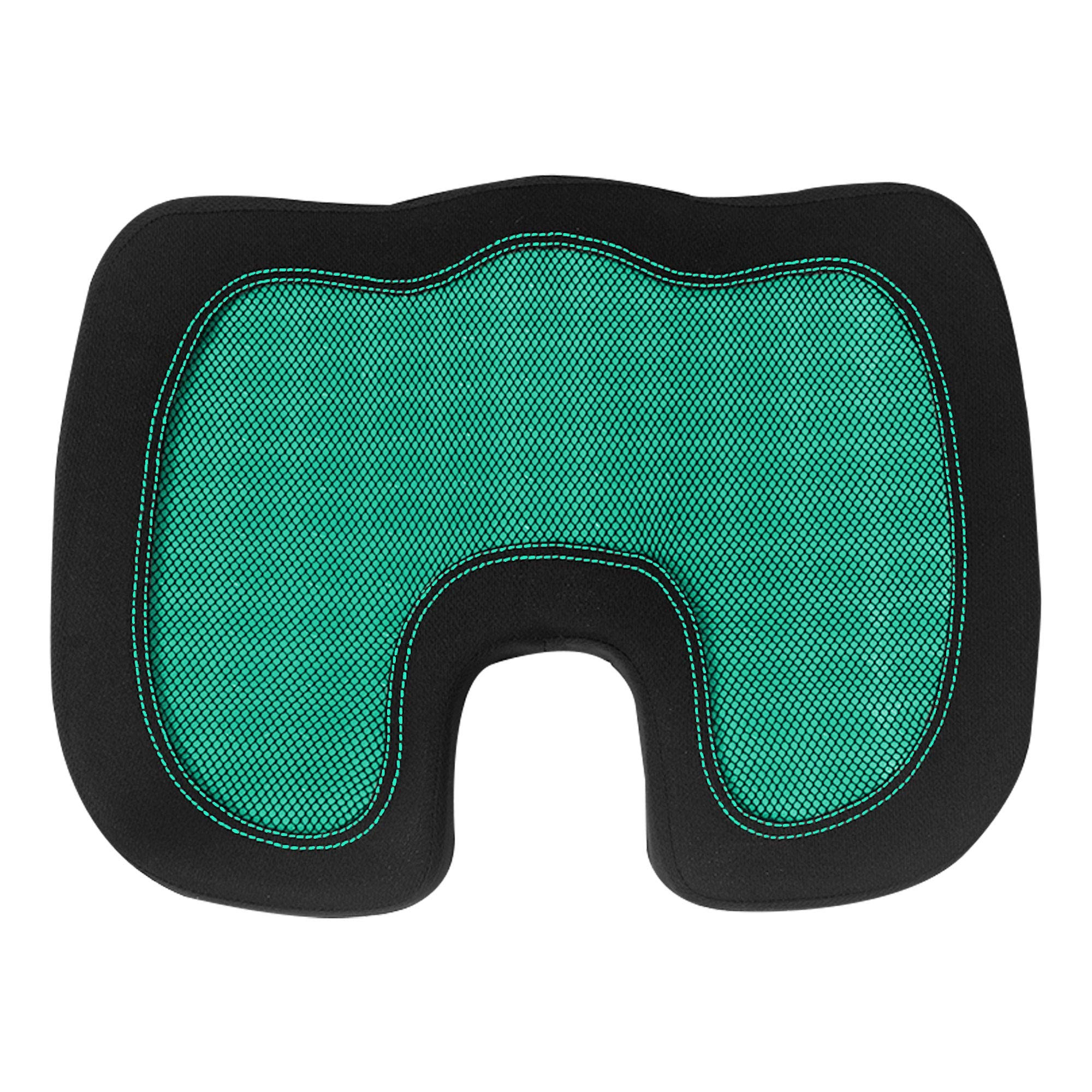 FH Group Universal Fit Memory Foam Seat Cushion for Anywhere - Tailbone Cushion - Coccyx Cushion for Car, Work, and Home Green
