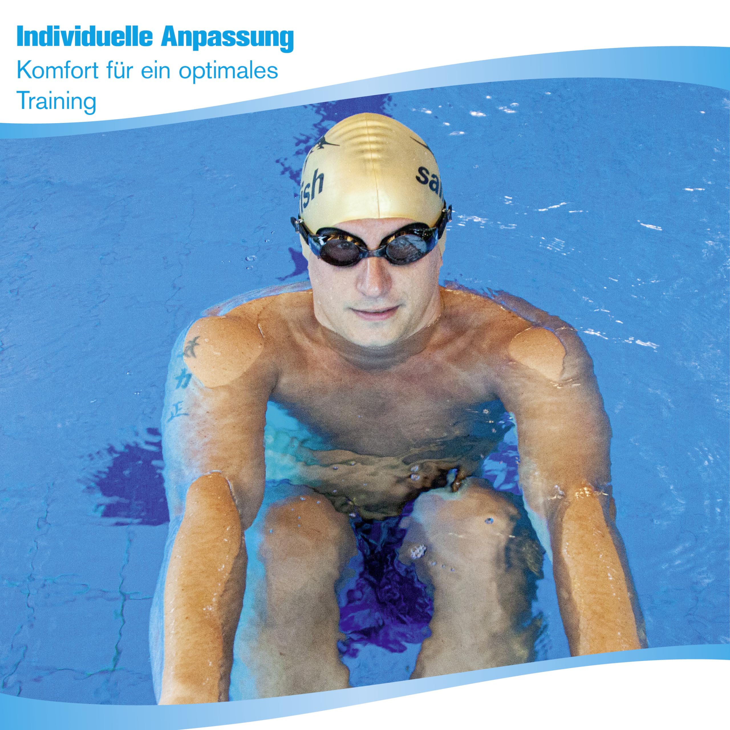 B&S Schwimmbrille für Kinder & Erwachsene, UV | Anti-Beschlag-Gläser aus schlagfestem Polycarbonat mit UV-Schutz, salzwasserbeständig, antiallergisch, verstellbarer Steg