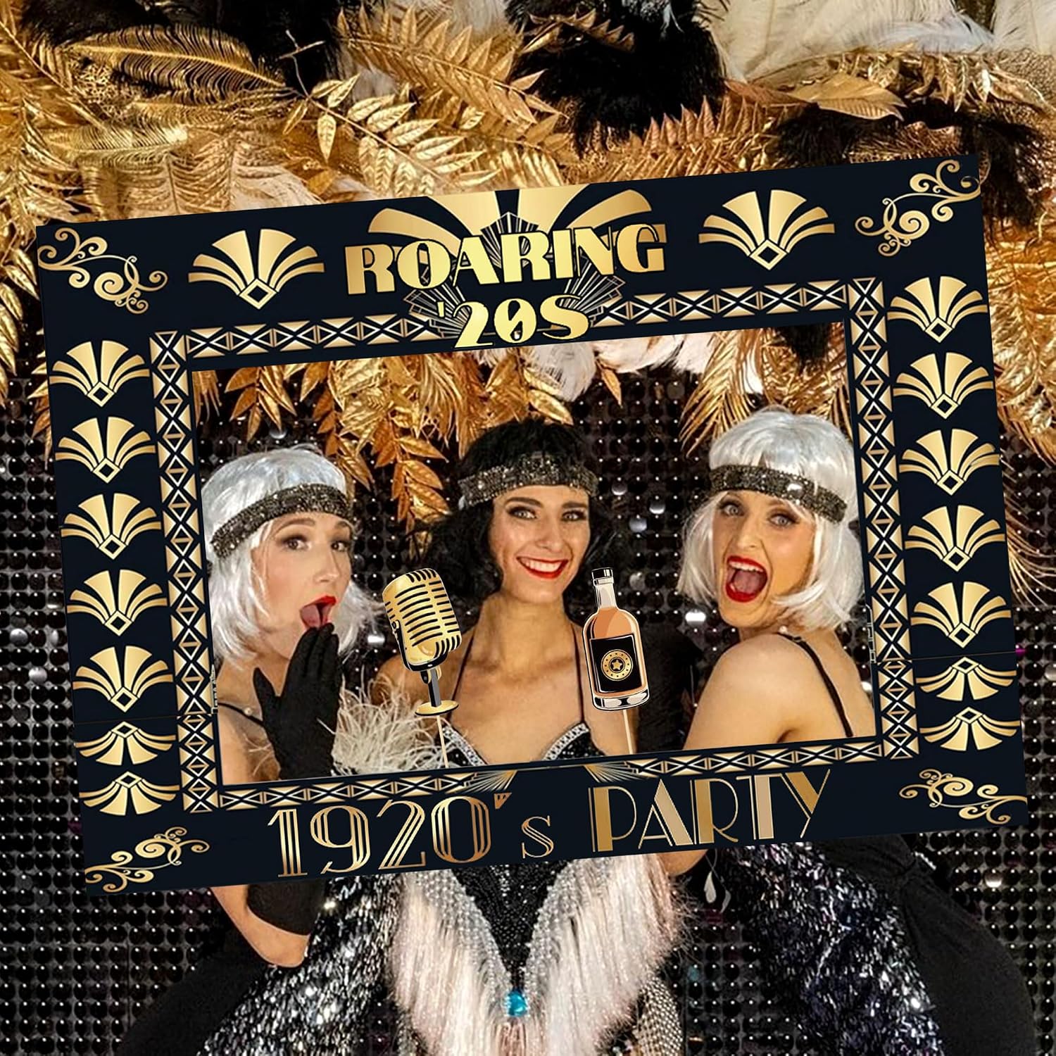 LaVenty Roaring 20s Photo Booth Props Gatsby 1920s Gatsby Party Props