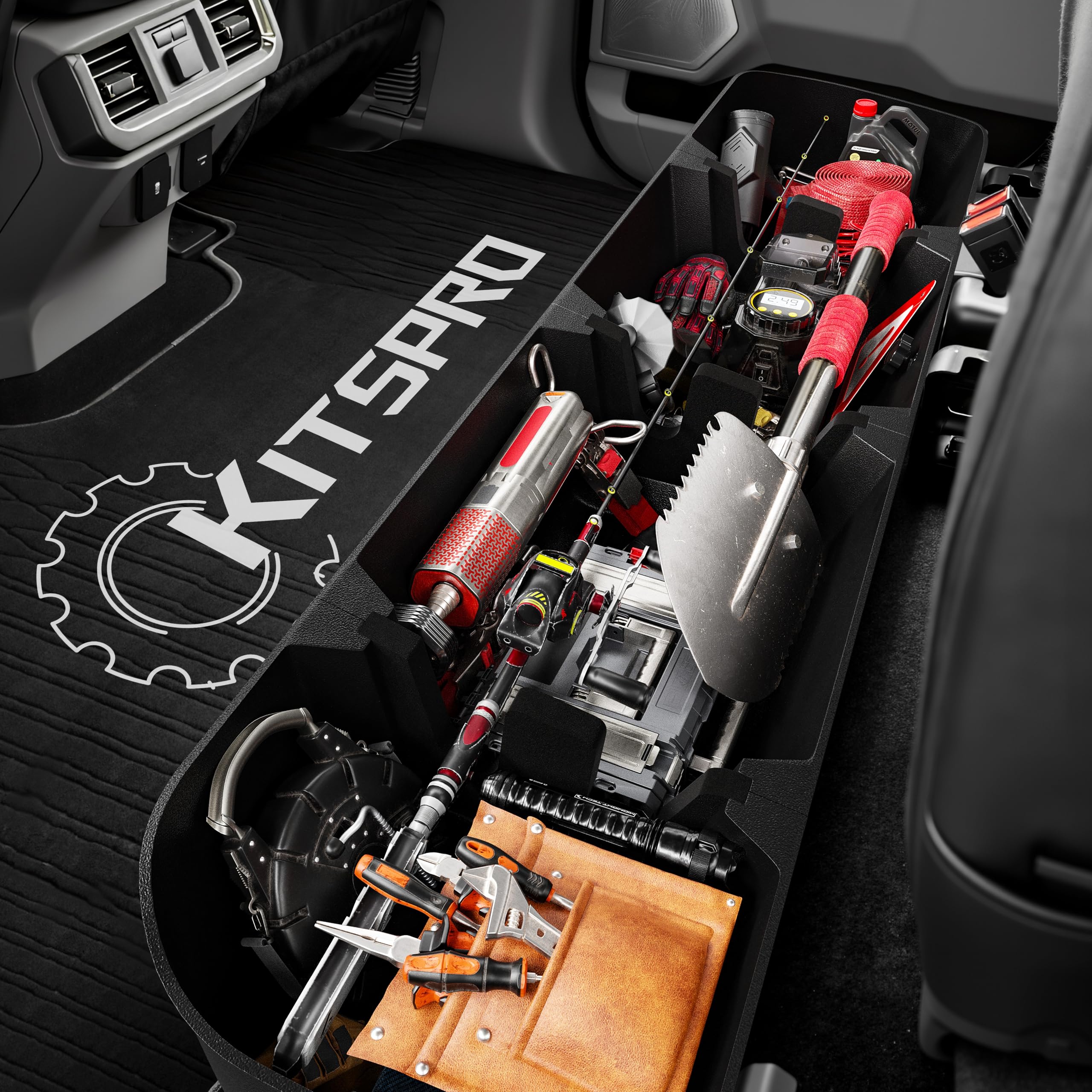 KitsPro 18-Gallon Under Seat Storage for 2015-2026 Ford F-150 SuperCrew