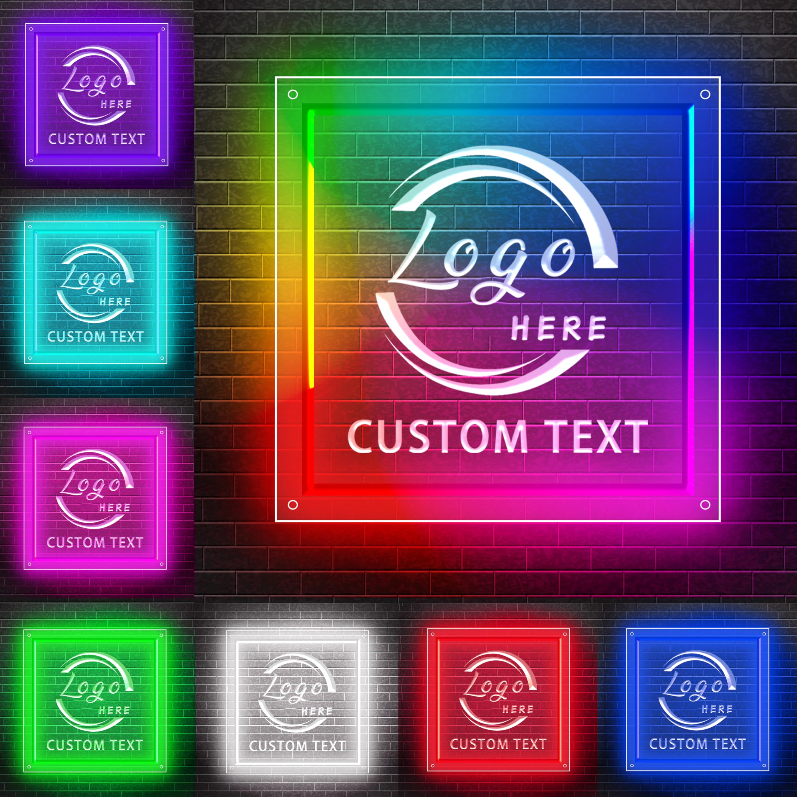 Personalized Company Logo Neon Sign,Custom Led Lights Up Sign for Wall Decor Company Sign Bedroom Living Room Party Christmas Decorations Night Light Birthday Gift for Company Boys Girls Teen Kids