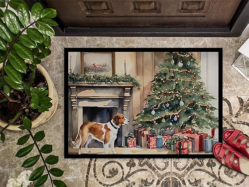 Miniatura 3 de Caroline's Treasures DAC2652JMAT English Foxhound Cozy Christmas Doormat Front Door Mat Indoor Outdoor Rugs for Entryway, Non Slip Washable Low