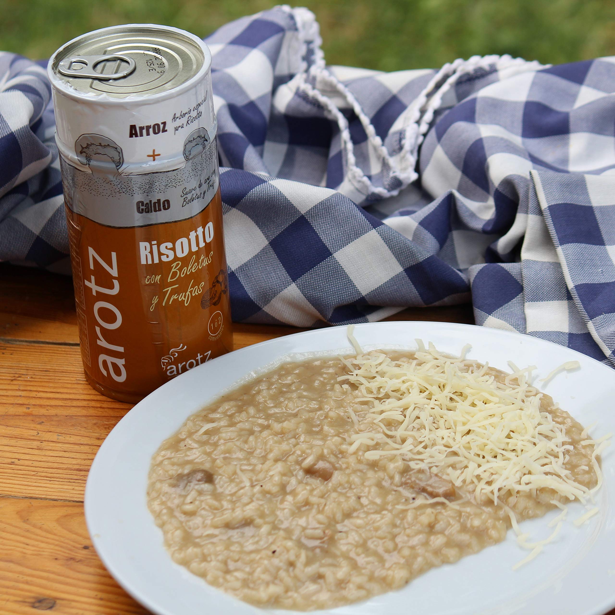 Risotto de trufas con boletus Arotz. Caldo + arroz sin conservantes ni colorantes. Risotto sin gluten. 1 ó 2 raciones. Preparado de risotto boletus. — view 4