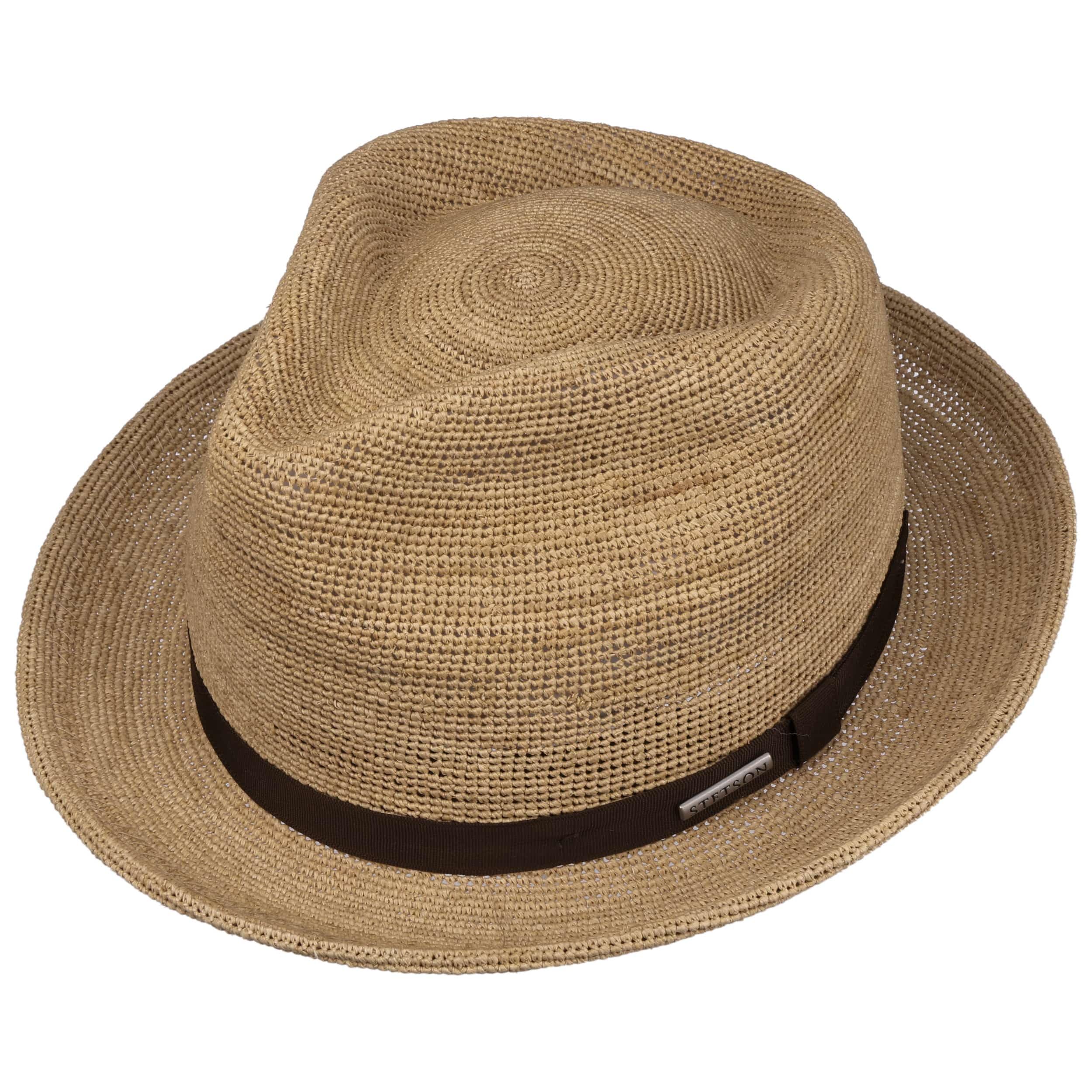 Stetson Sondova Crochet Raffiahut Naturfarbener Stroh Hut Player Hut Herren Damen Frühjahr Sommer