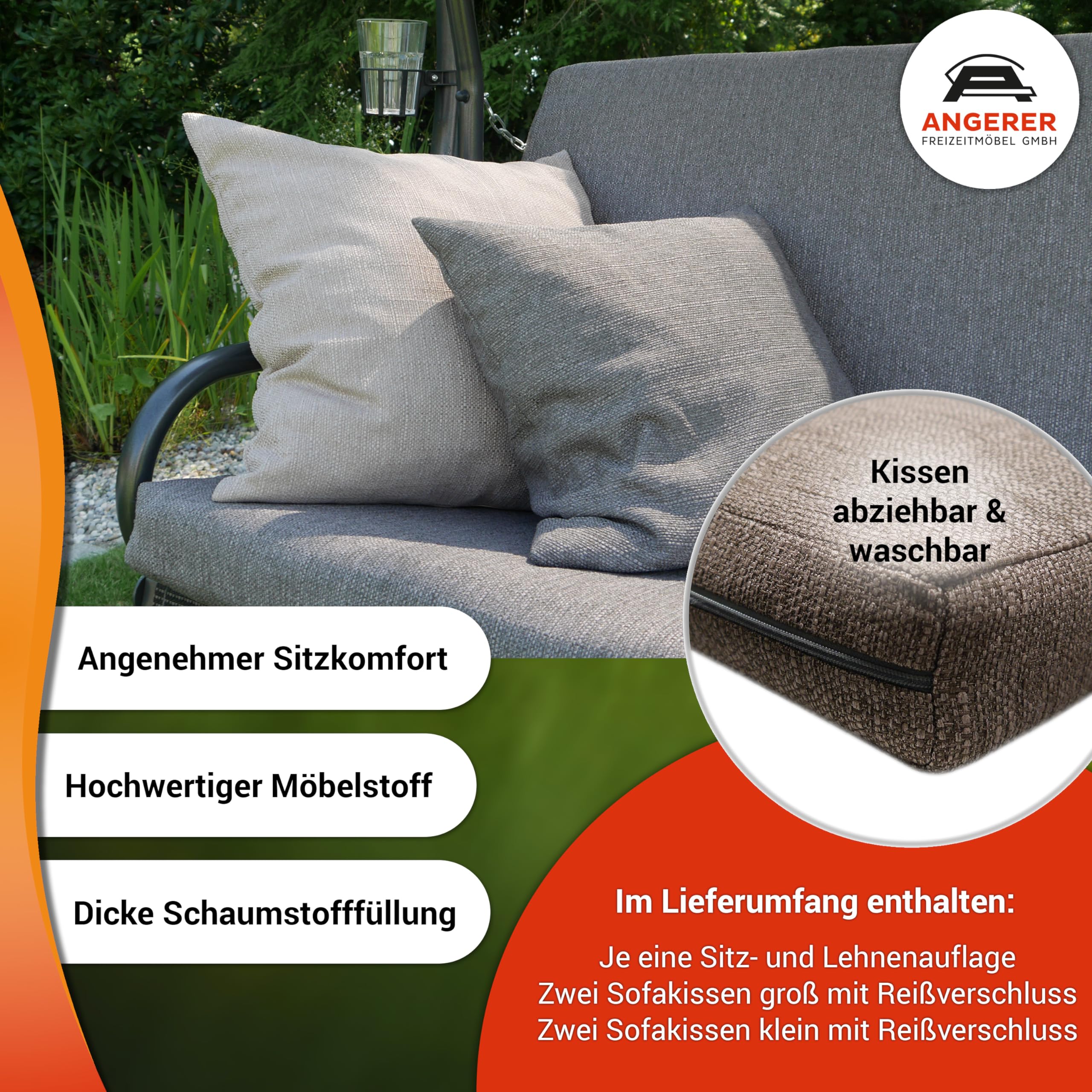 ANGERER Hollywoodschaukel Motion Smart Olive