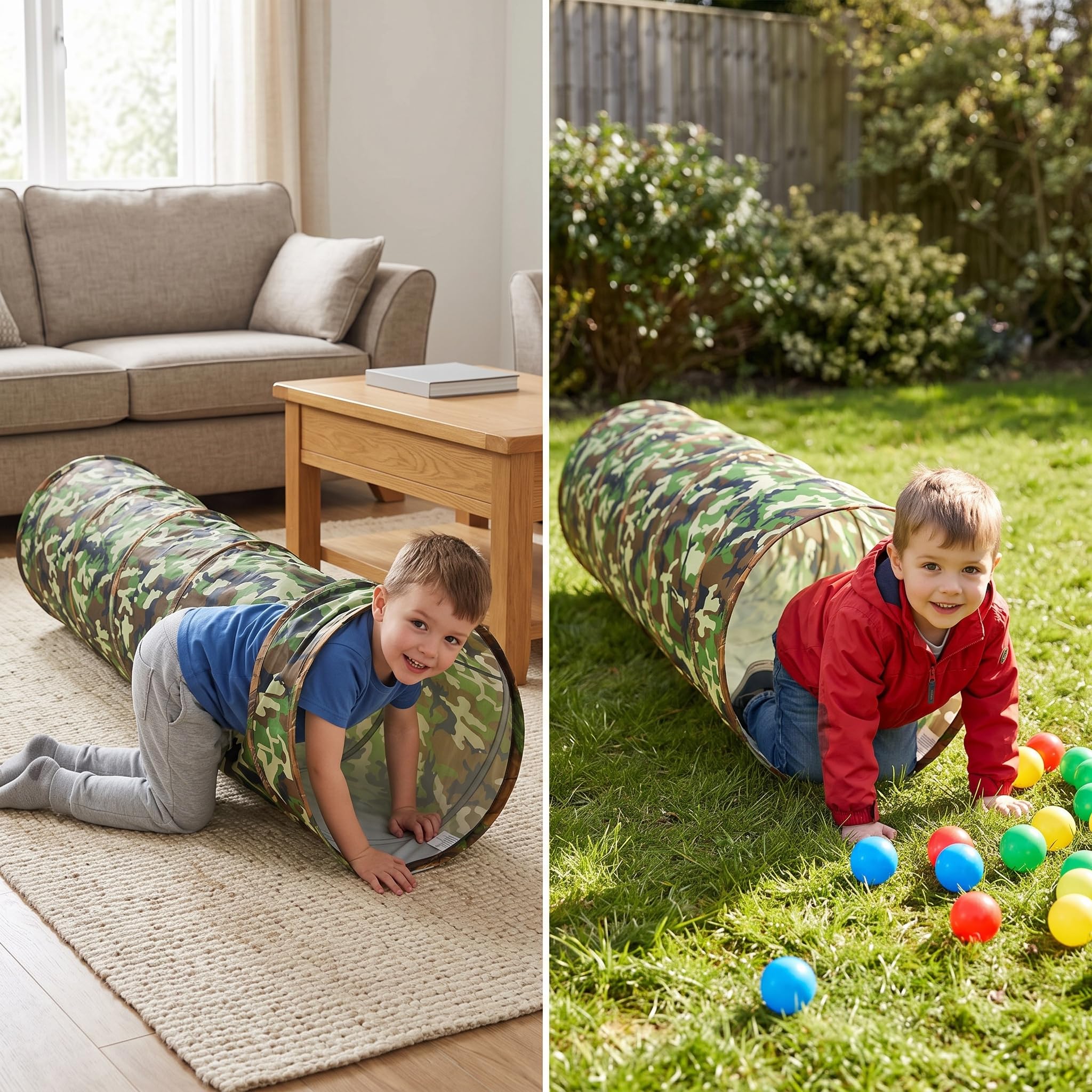 Tunnel Gioco per Bambini -Up Automatico, Percorso Psicomotricità per Interni ed Esterni, per asilo nido