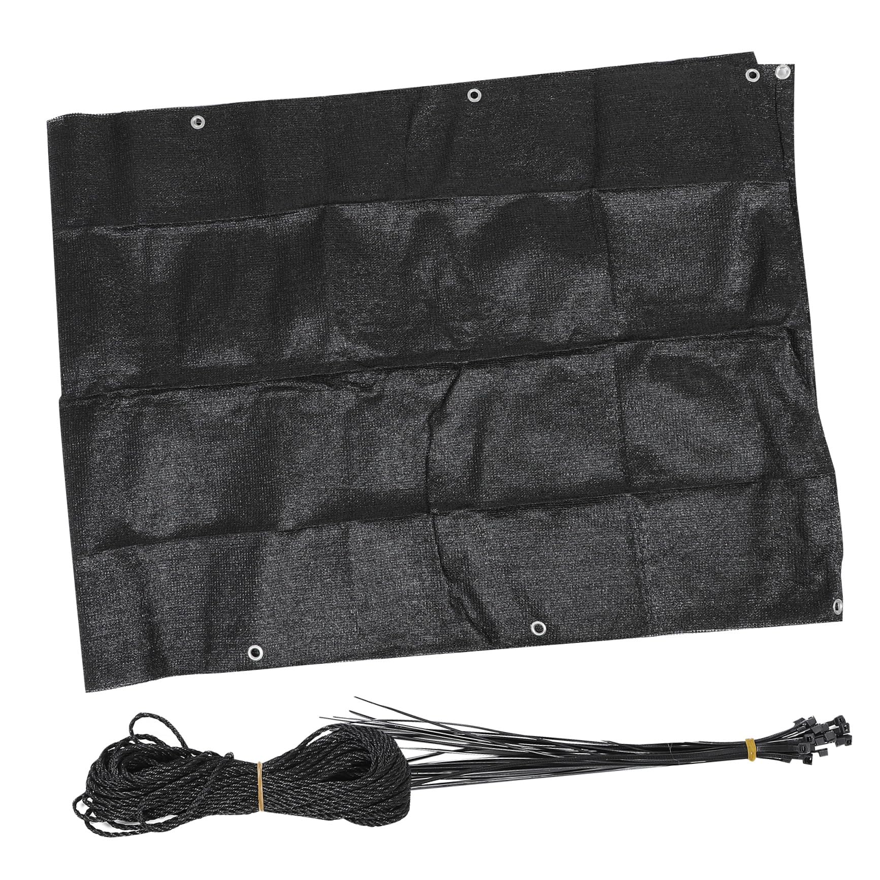 Malla de protección solar PE negra duradera para decoración exterior