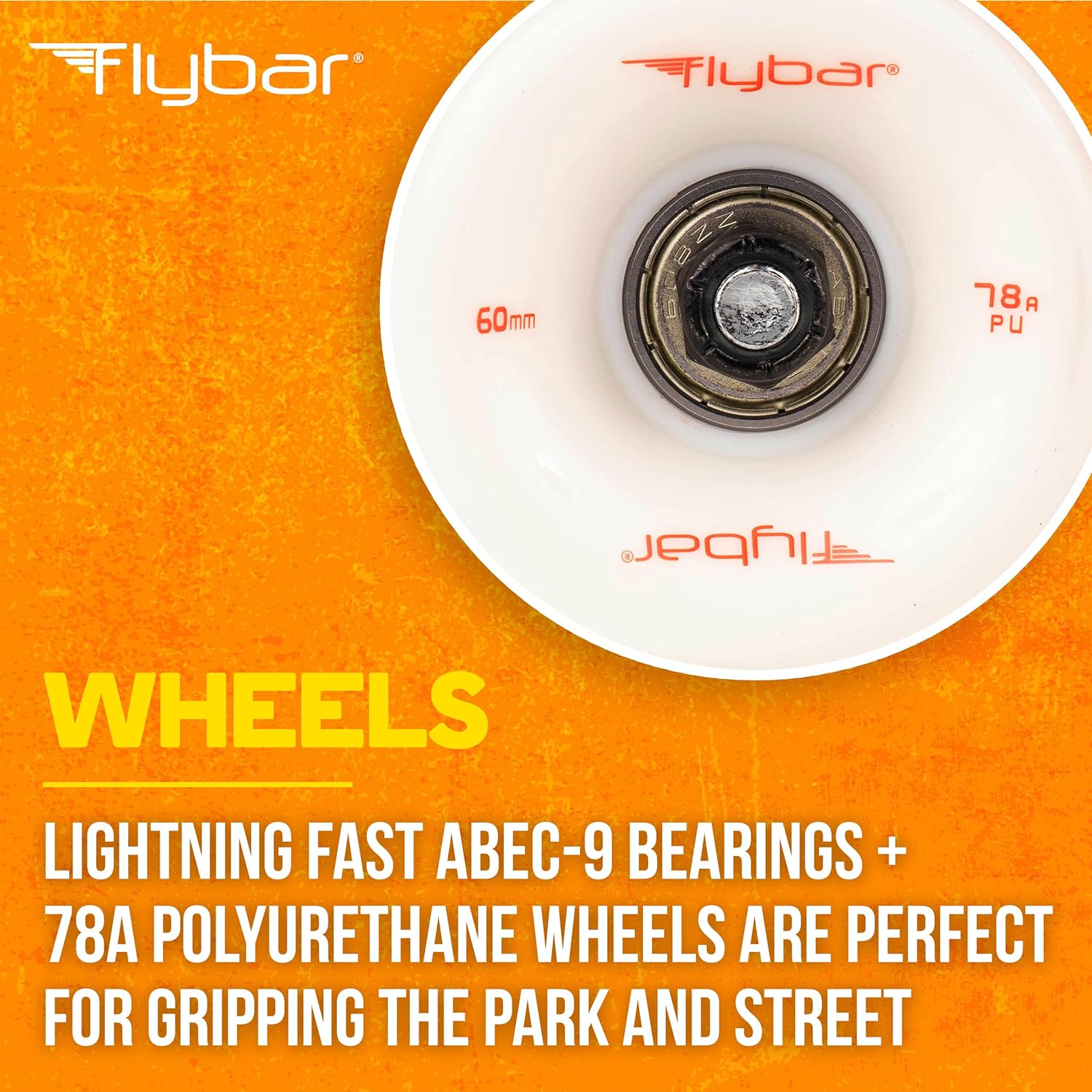 Flybar Skate Cruiser Boards – 24” – 27.5" Strong 7 Ply Canadian Maple Complete Skateboards - 60mm PU Wheels with High Speed ABEC 9 Bearings