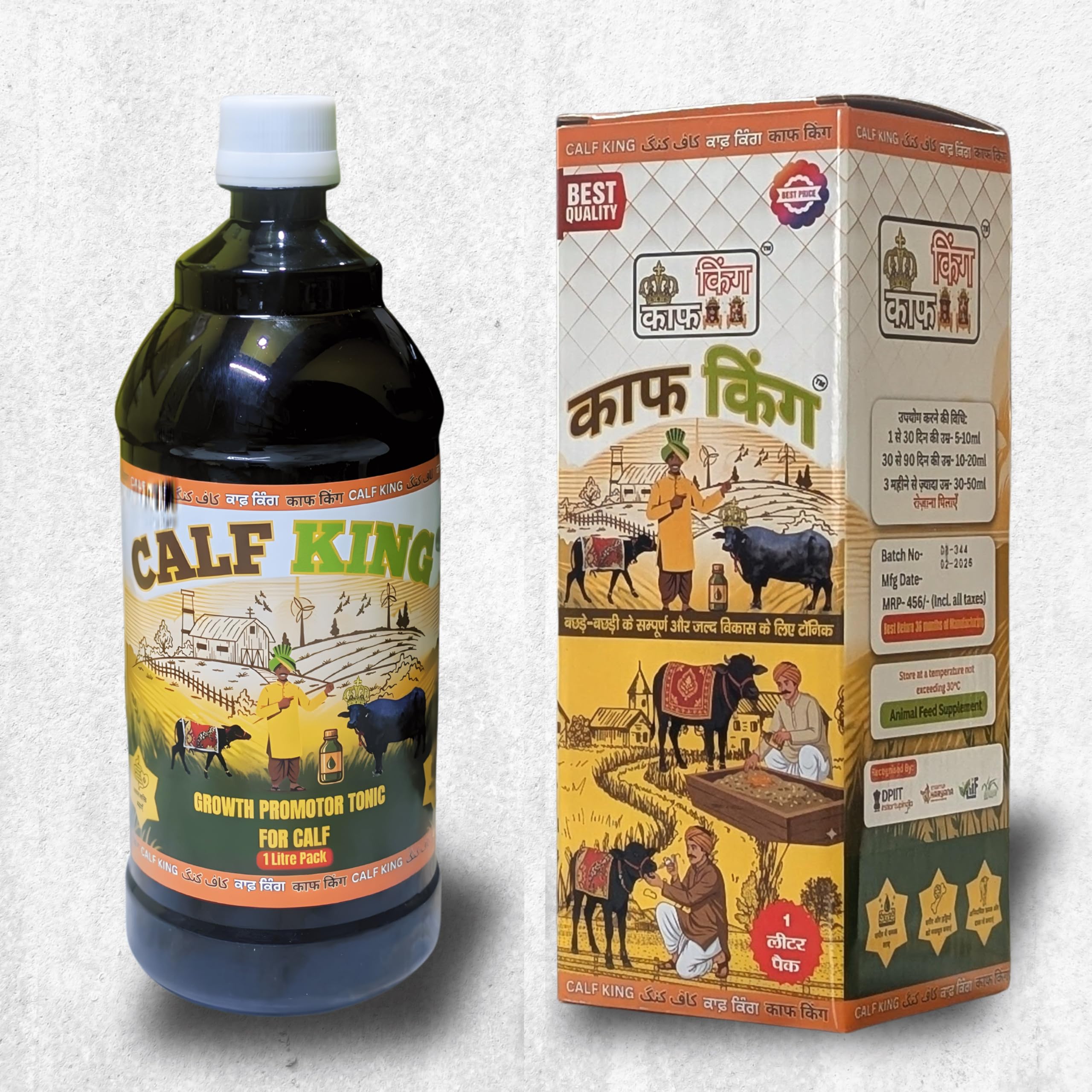 Calf King Growth Tonic for Calves | 1 Litre | Liquid Feed Supplement for Calves | Pack of 17-image-1