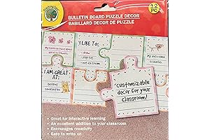 Teaching Tree Classroom Decorations Scrabble Bulletin Board Puzzle Border 2 Pack