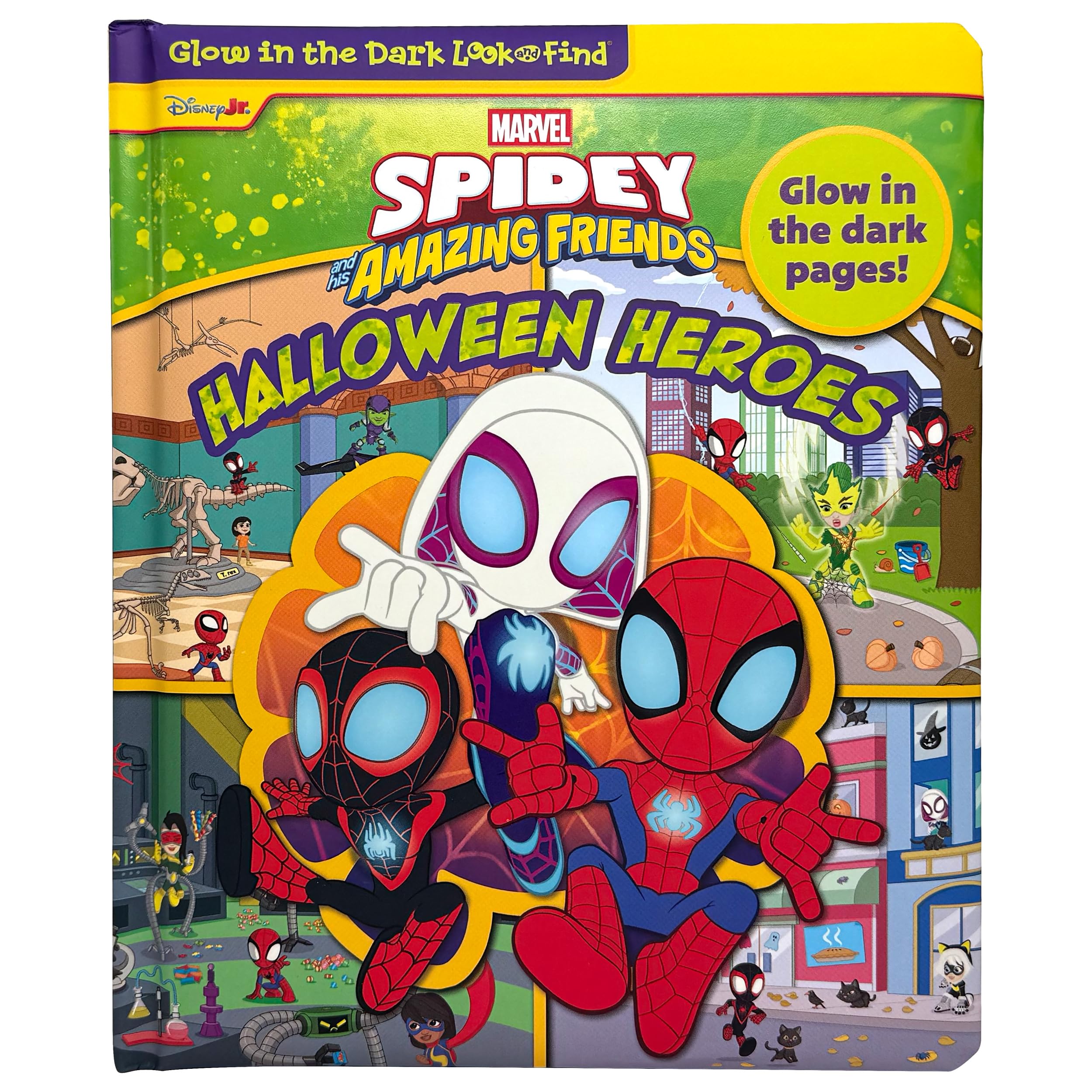 Disney Junior Marvel Spidey and His Amazing Friends: Halloween Heroes Glow in the Dark Look and Find