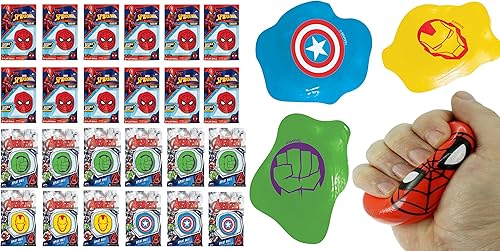 Miniatura 8 de JA-RU Marvel Avengers Splat Balls Pelotas adhesivas y bola elástica (1 bola surtida) Spiderman, Hulk, Iron Man y Capitán América. Pelotas de juguete