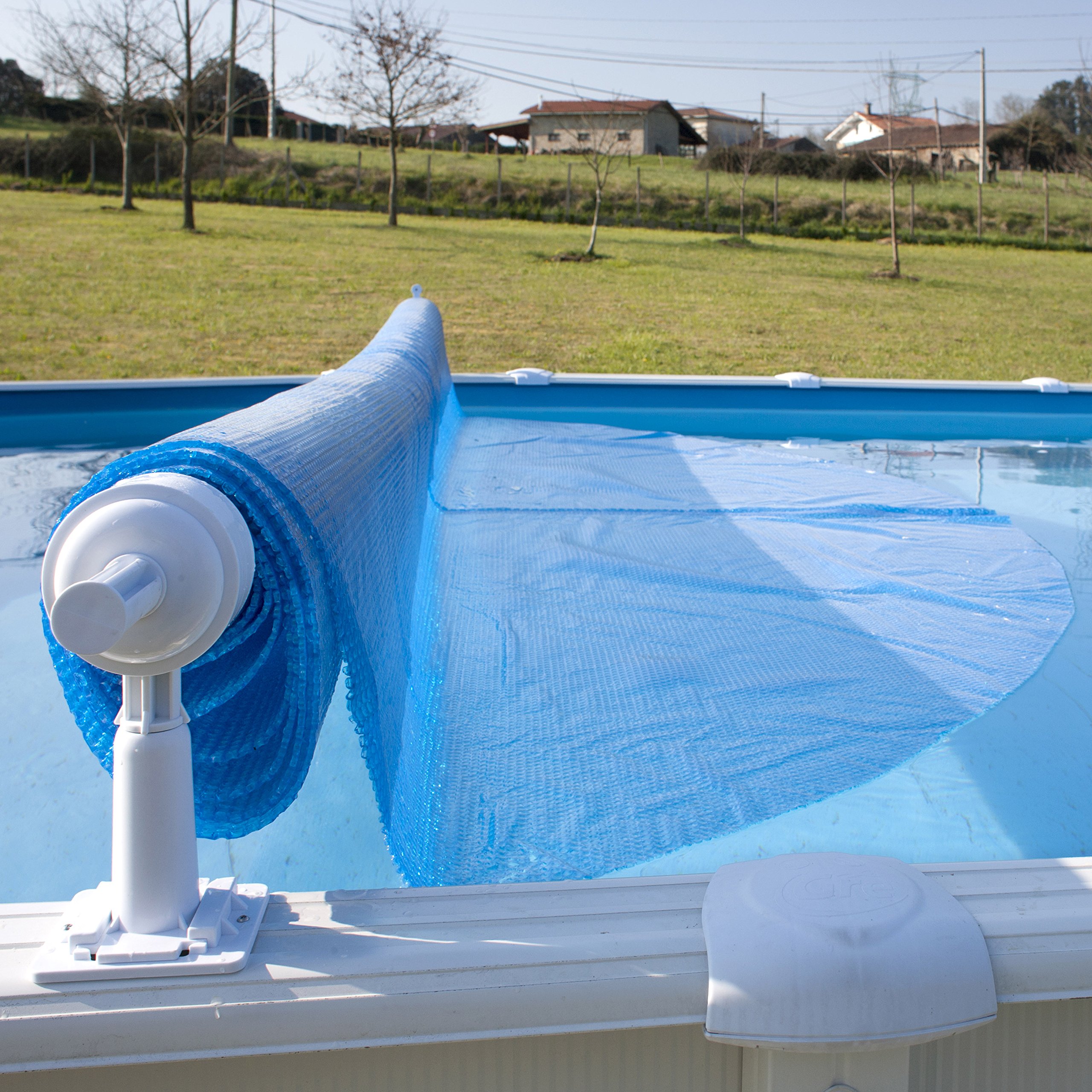 Gre 40135 - Teleskopischer Aufroller für aufgestellte Pools, maximale Breite 6 m, Aluminium