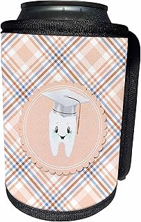 3dRose Image of Tooth wearing Cap, Dental School Graduation,... - Can Cooler Bottle Wrap (cc_355054_1)