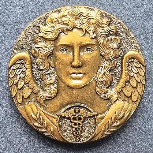 Miniatura 5 de Moneda curativa Arcángel Rafael, medallón espiritual de 1.57 pulgadas con oración curativa, símbolo de luz divina, regalo motivacional para la