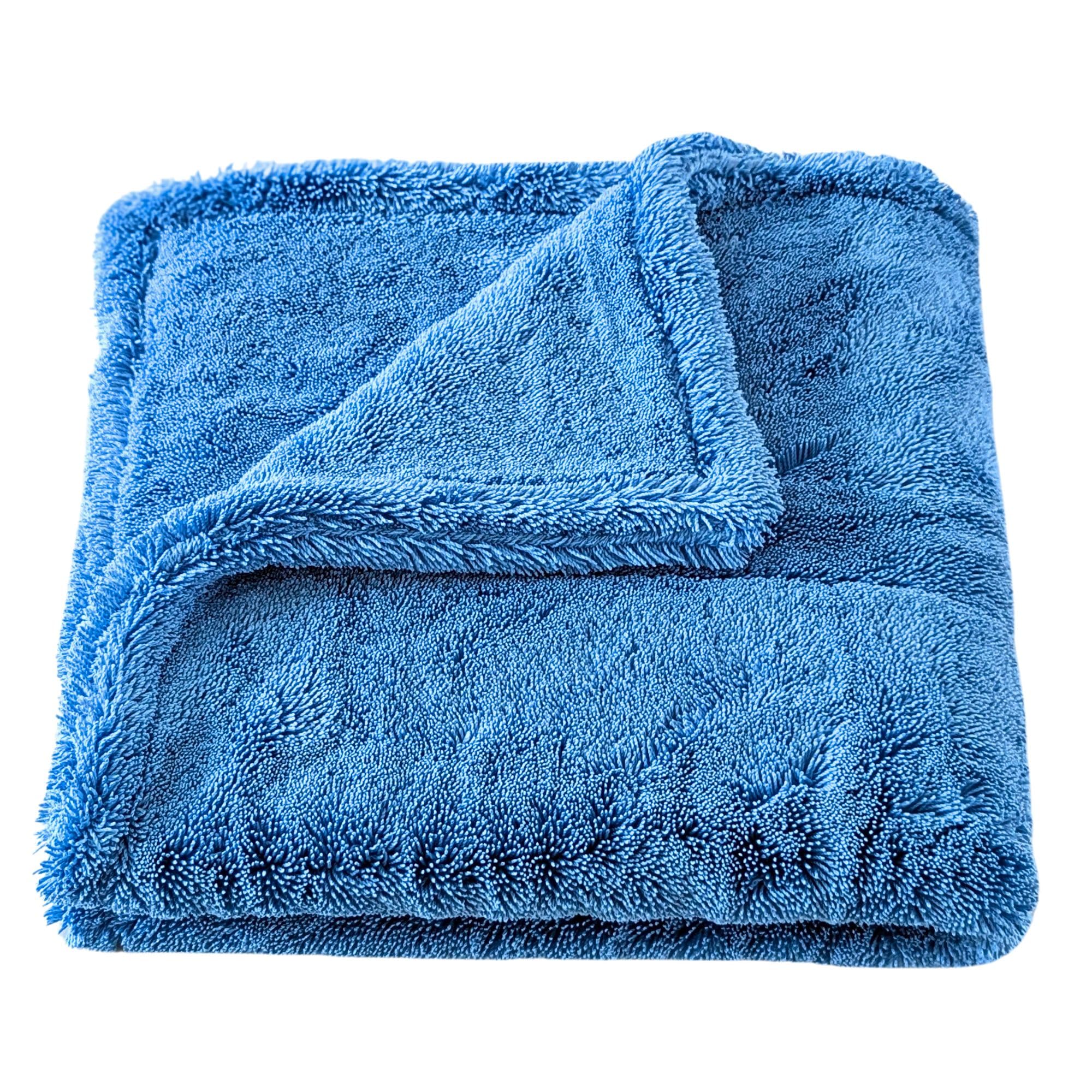 The G.O.A.T - Toalla de secado de microfibra absorbente, calidad coreana 70/30, para detalles de automóviles, camiones, SUV, 30 x 30 pulgadas, bucle giratorio, 2300 g/m², azul
