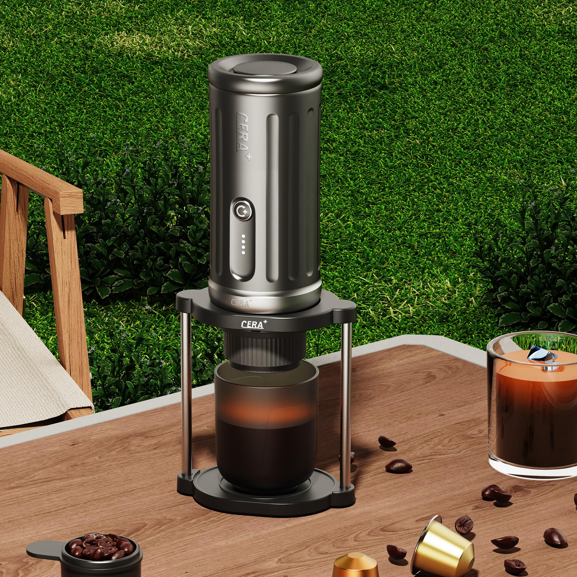 CERA+ Supporto portatile per macchina espresso