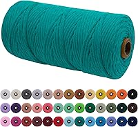Vista 112 de JeogYong Cordón de macramé de un solo hilo 1mm x 426 yardas (1279 pies) Cuerda de algodón suave Hilo de macramé de 1 mm, suministros de macramé