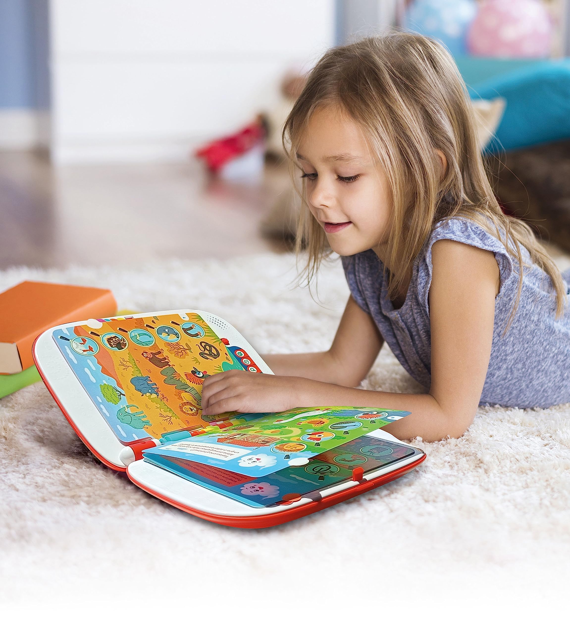 Clementoni - 16430 - Sapientino - Girapagina - Libro Elettronico Bambini, Gioco Educativo 3-6 Anni, Libro Interattivo, Elettronico Parlante, Apprendimento Acustico, Con Batterie