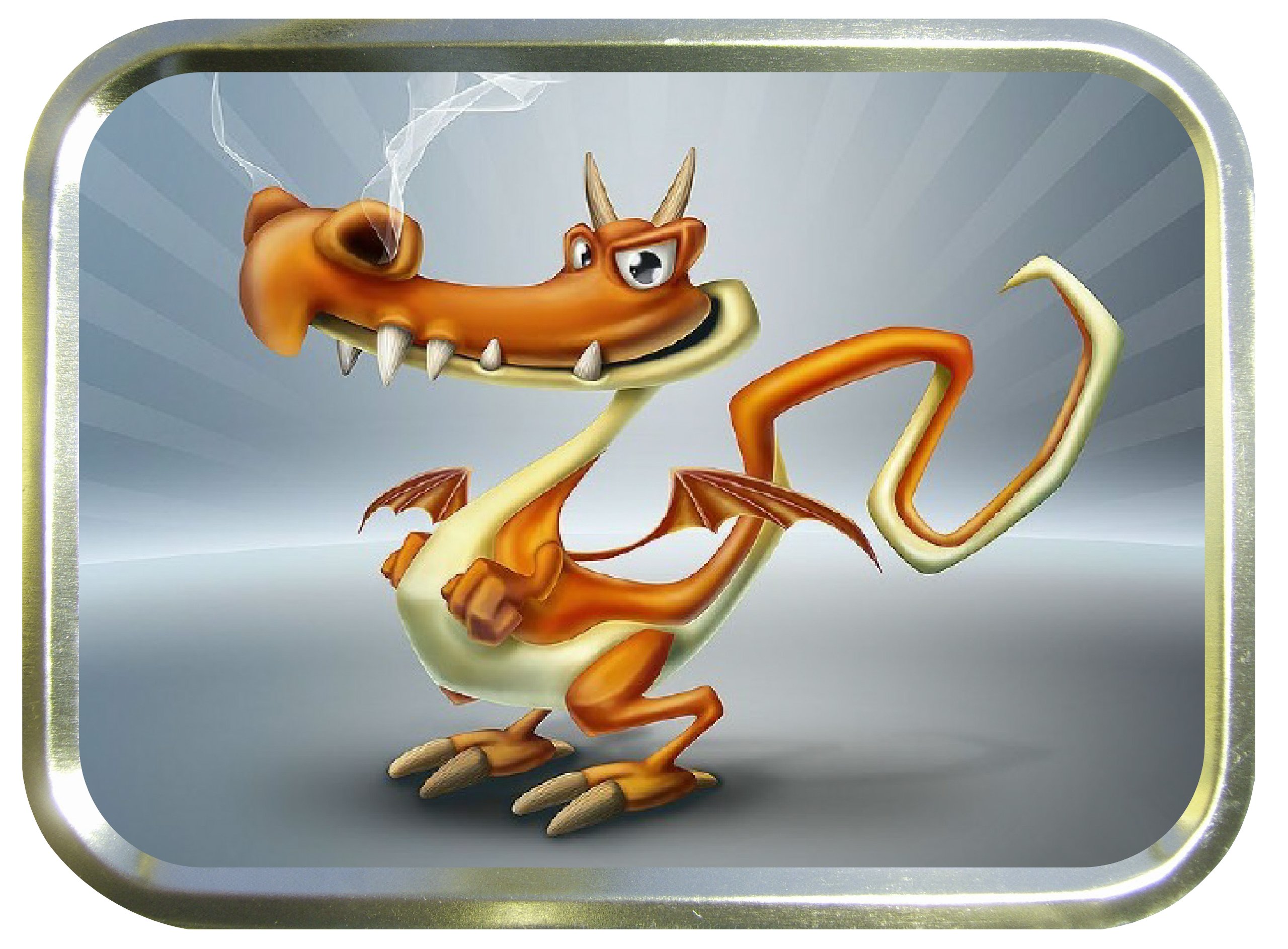 PUFF THE MAGIC DRAGON 2oz TOBACCO TIN,BACCY TIN,PILL BOX, STASH CAN,STORAGE TIN