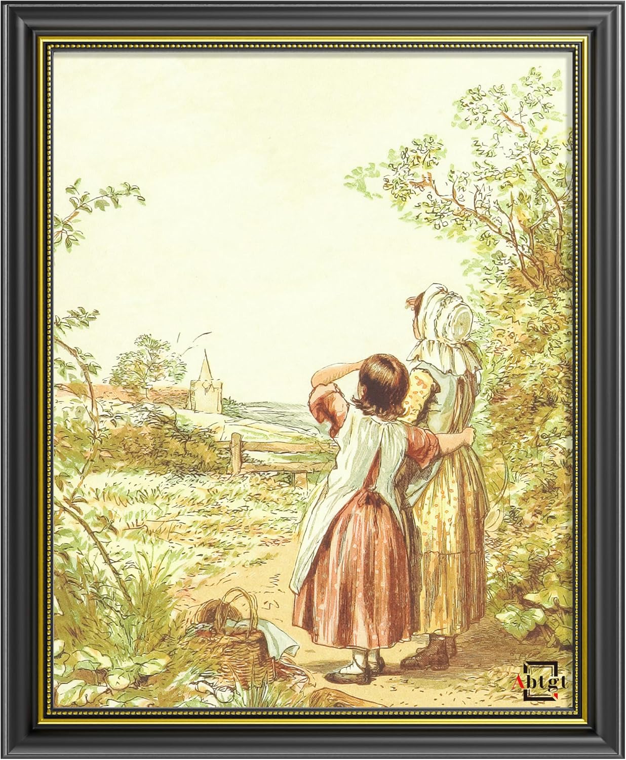 Abtgt Ornate Vintage Style 16x20 Picture Frame, Made of Black Backplate for Tabletop or Wall Mount, 16x20 Frames for Home Decor, Black Black 16x20