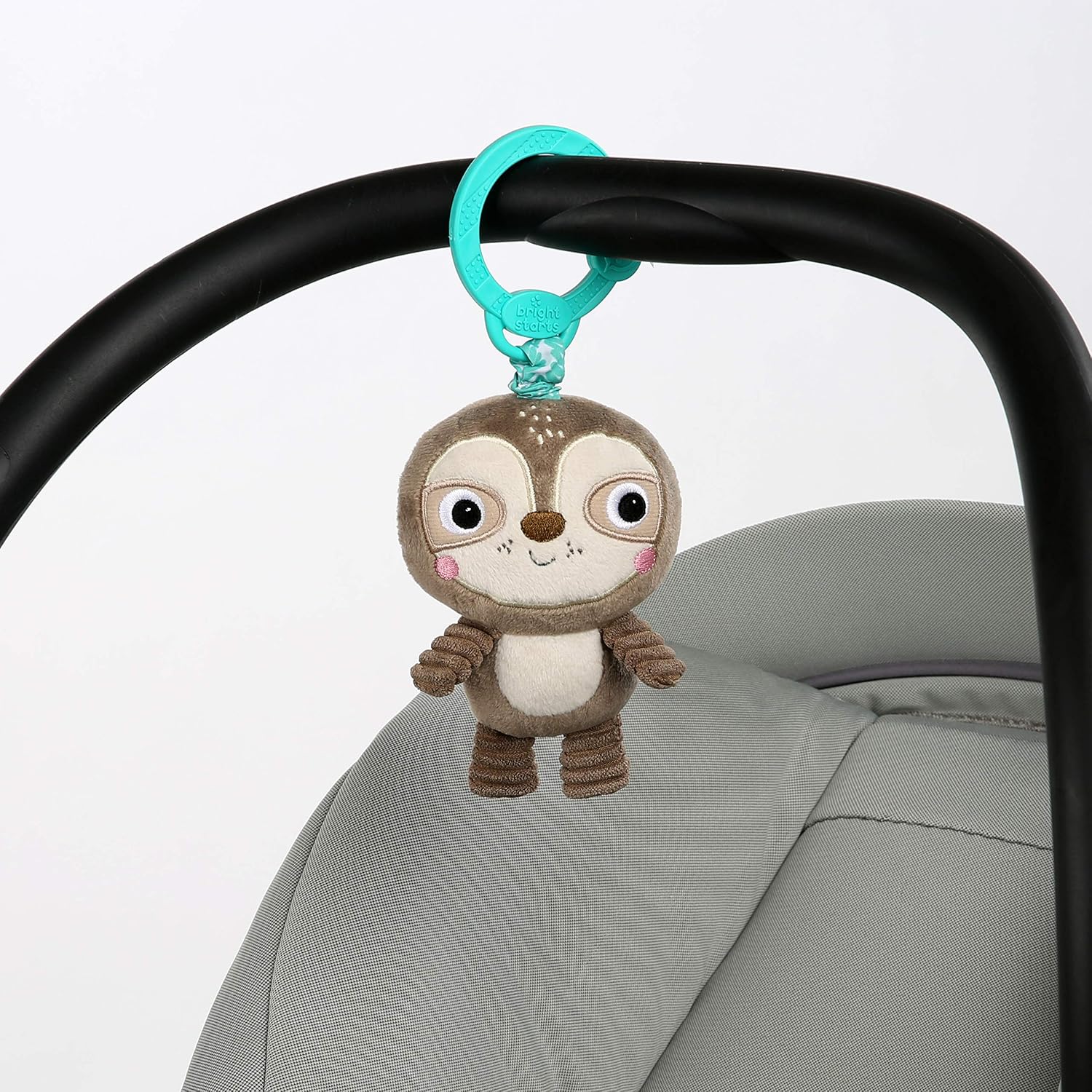 Bright Starts Take 'n Shake On-The-Go Take-Along Toy - Sloth, Ages Newborn +