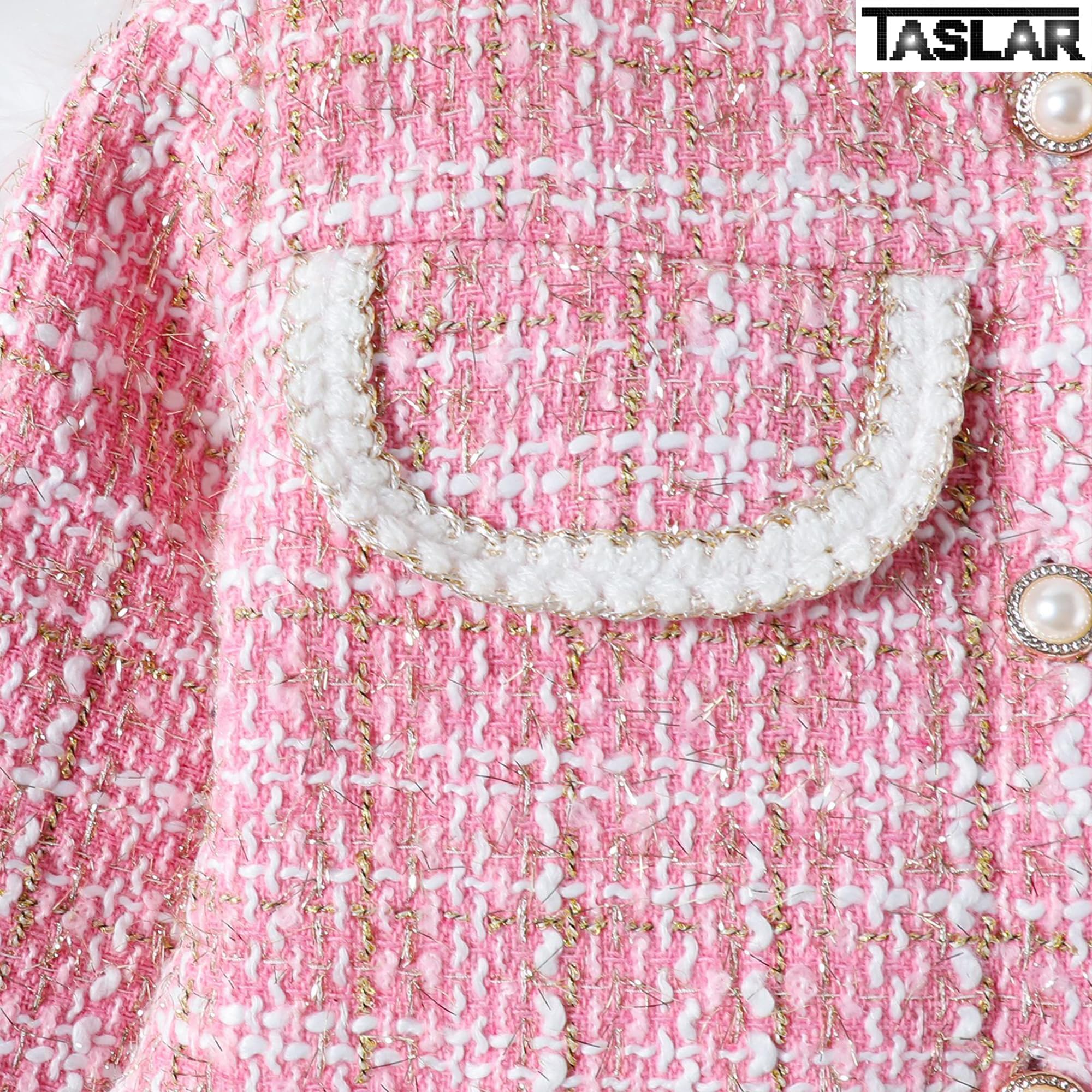 TASLAR Kids Striped Toddler Jacket Baby Girls Suit Furry Patchwork Coat + Skirt + Beret 3Pcs Long Sleeve Shirt Tops Skirts Hat Sets Kids Casual Fashionable Party Dress 2